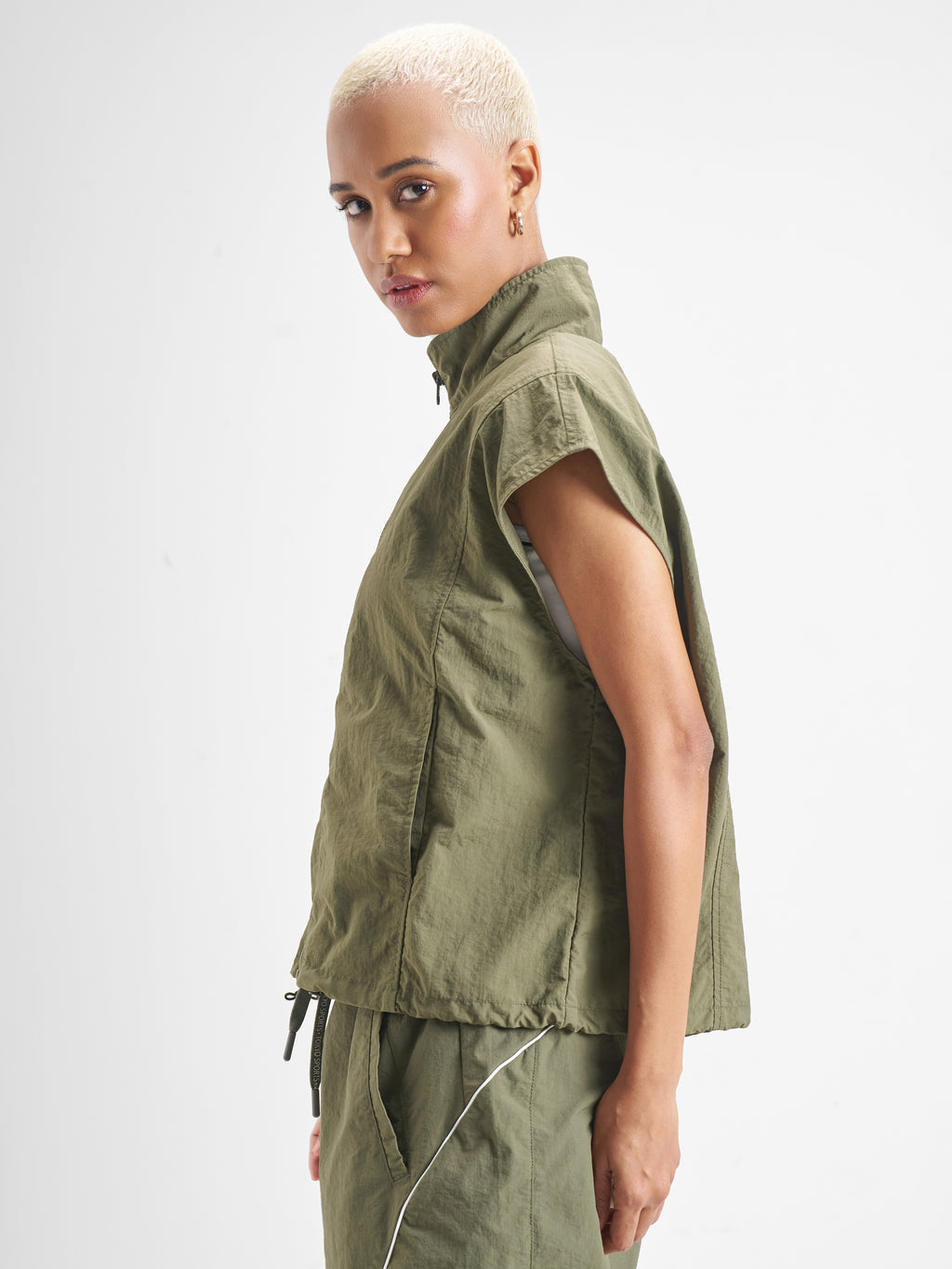 Street By Tokyo Talkies Women Green Open Front Jacket - Green - Image 4