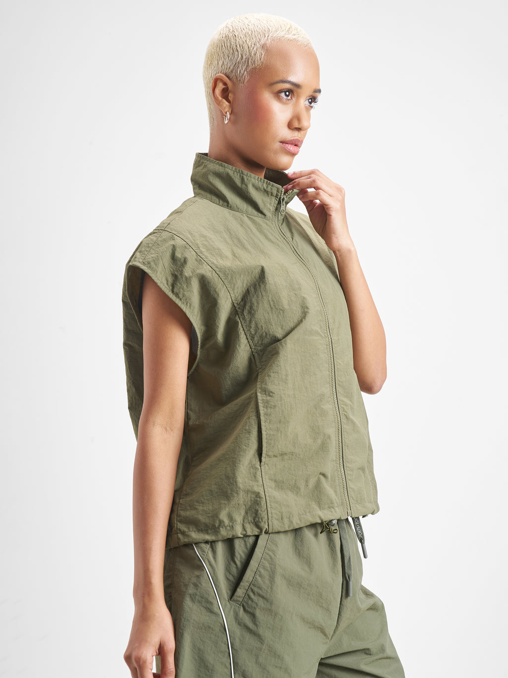 Street By Tokyo Talkies Women Green Open Front Jacket - Green - Image 6