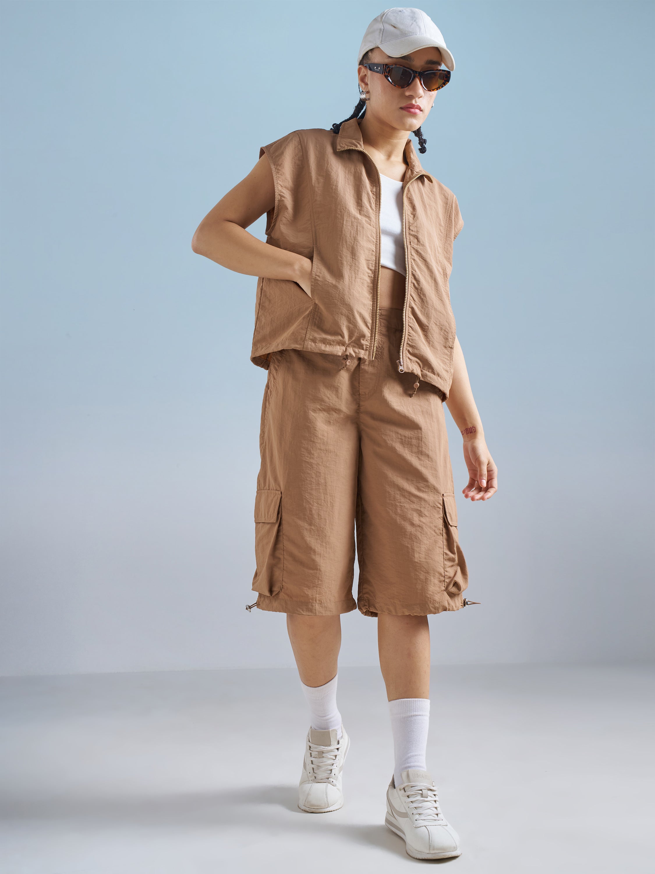 Street By Tokyo Talkies Women Brown Open Front Jacket - Brown - Image 2