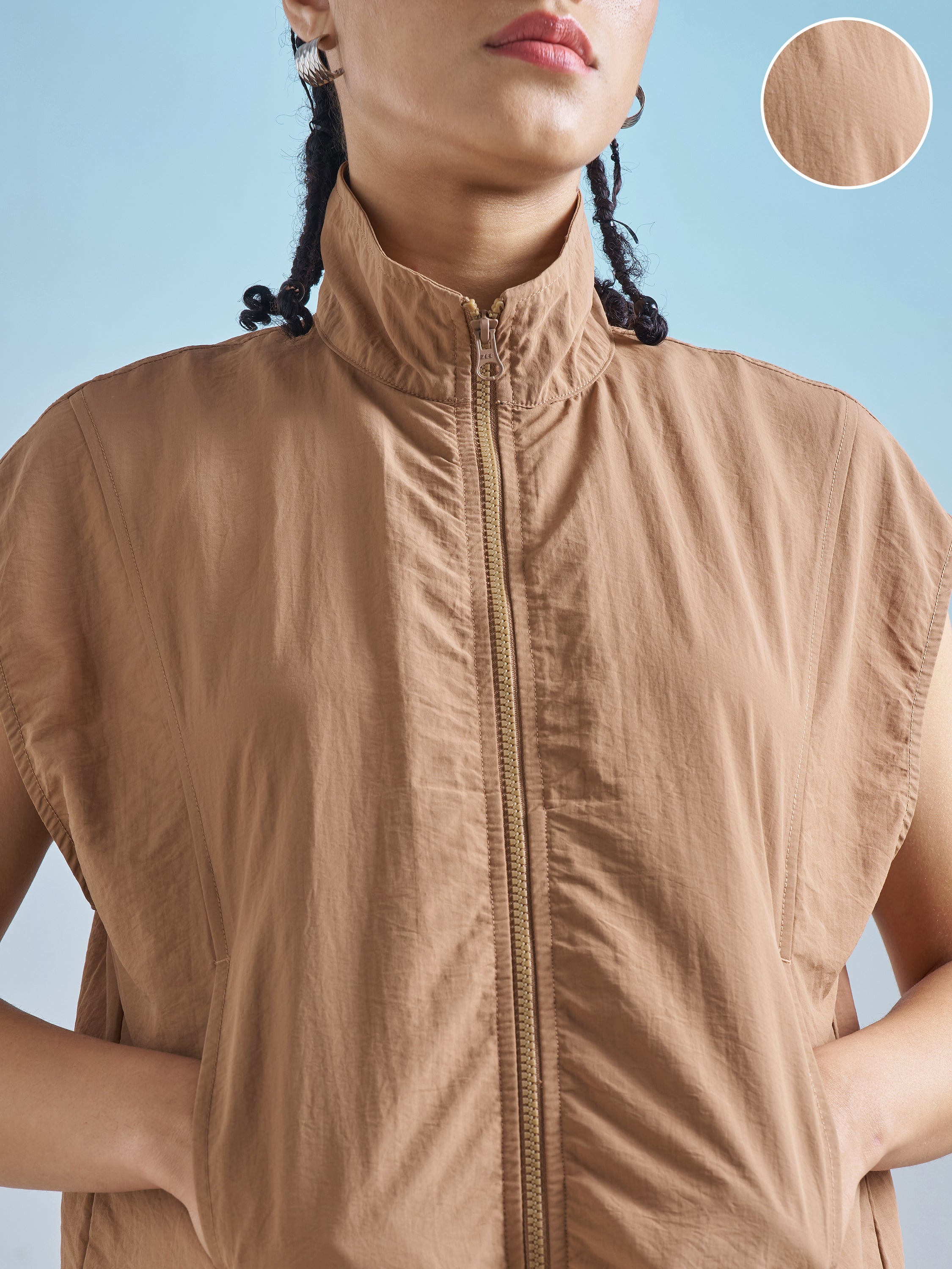 Street By Tokyo Talkies Women Brown Open Front Jacket - Brown - Image 5