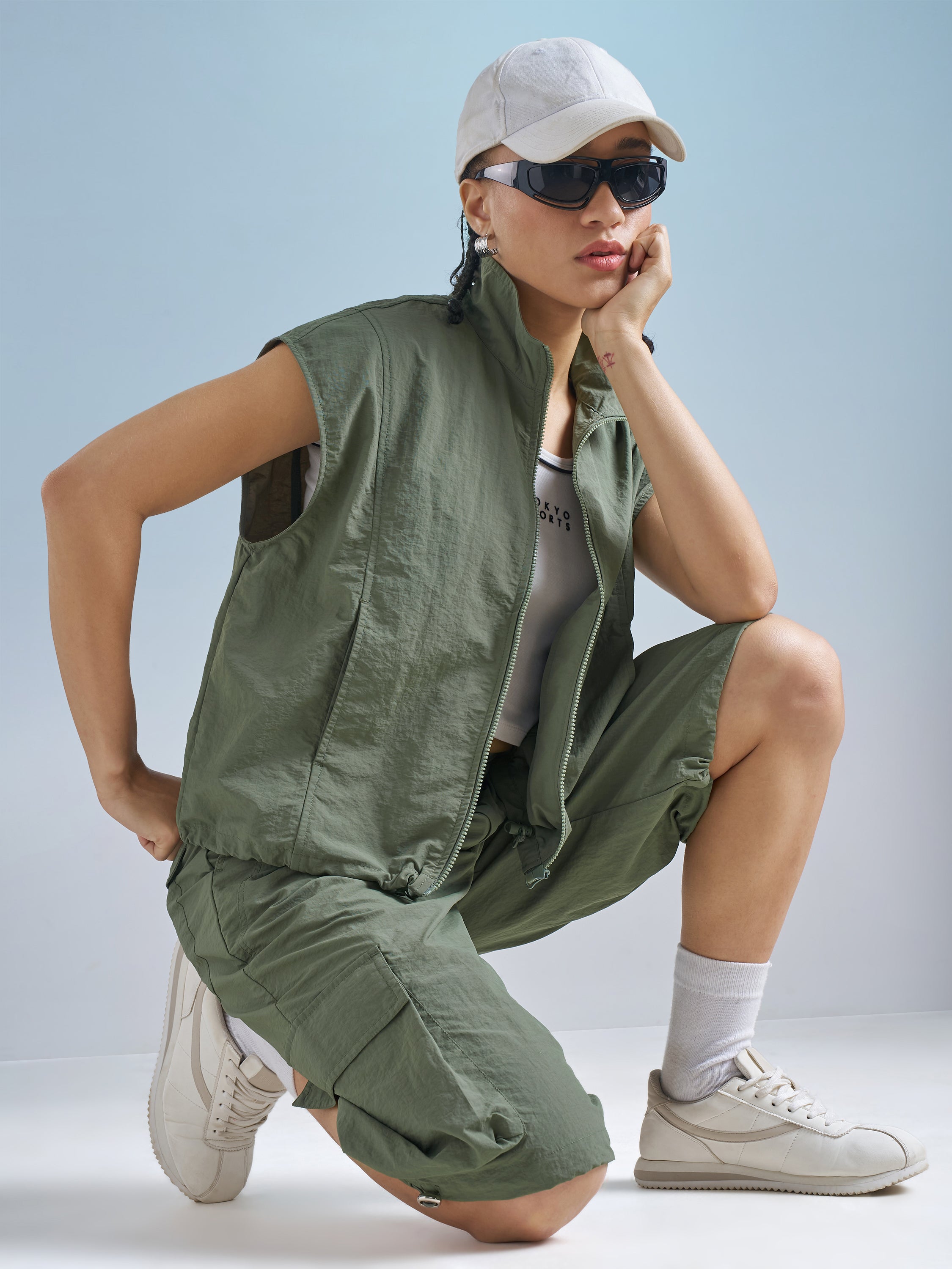 Street By Tokyo Talkies Women Green Open Front Jacket - Green - Image 2