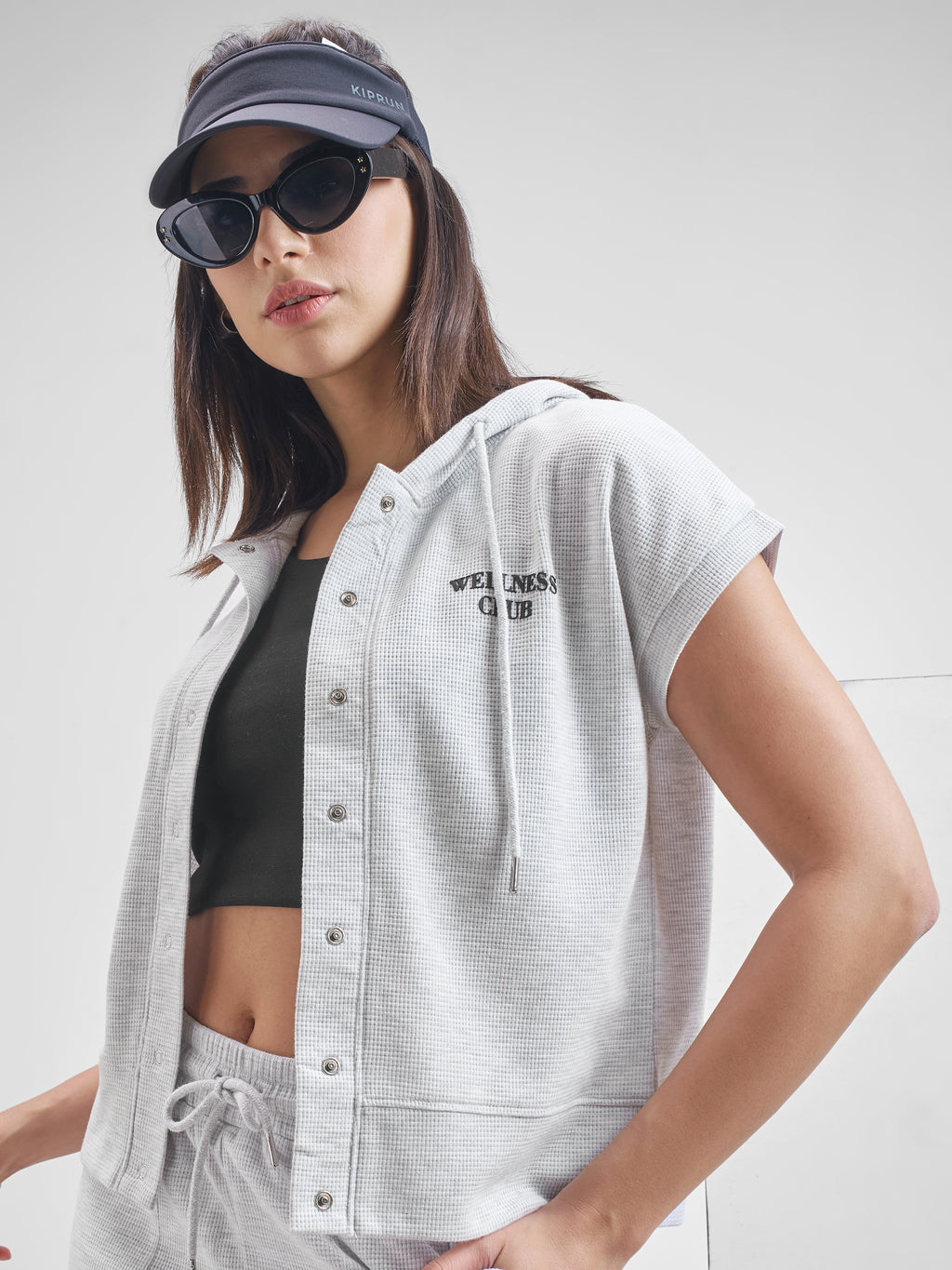 Street By Tokyo Talkies Women Grey Open Front Jacket - Grey - Image 1
