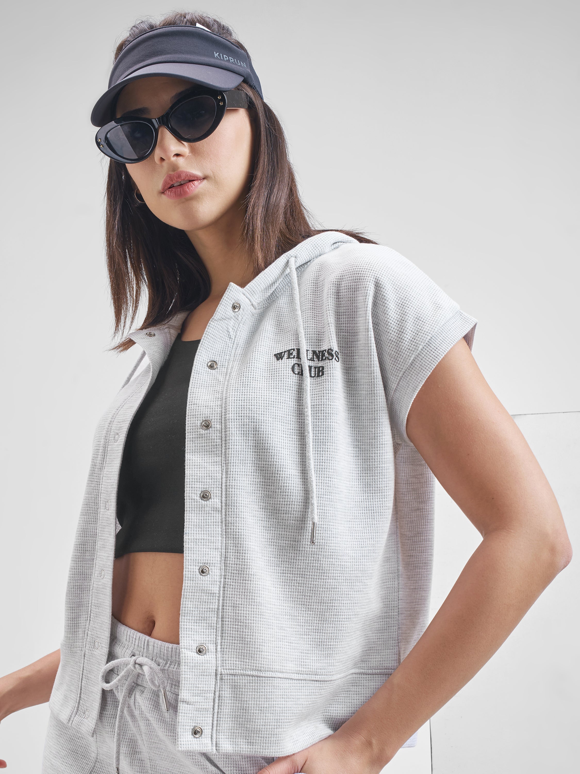 Street By Tokyo Talkies Women Grey Open Front Jacket - Grey - Image 1
