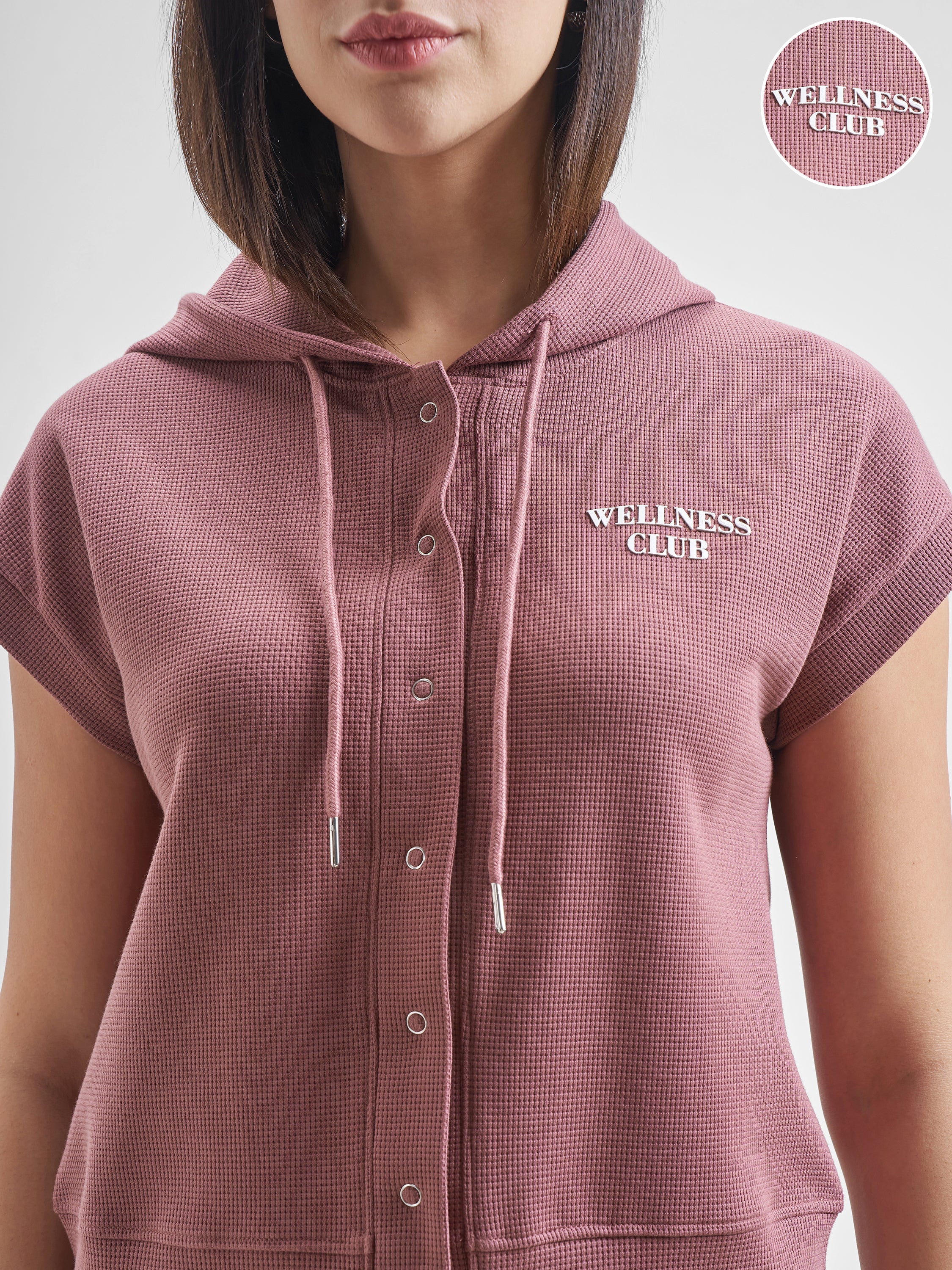 Street By Tokyo Talkies Women Mauve Open Front Jacket - Mauve - Image 5