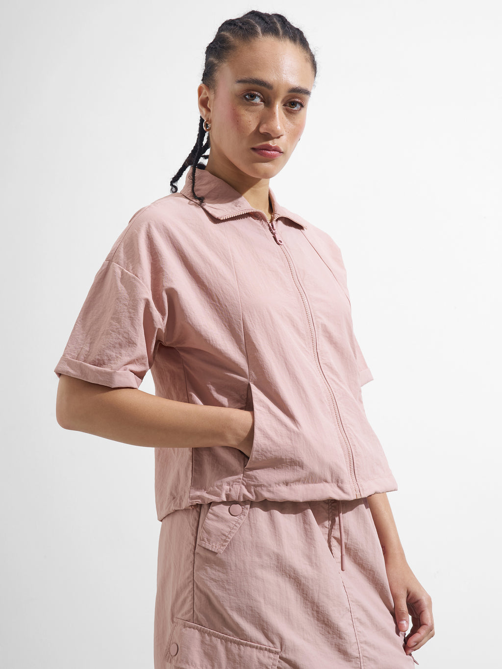 Street By Tokyo Talkies Women Pink Open Front Jacket - Pink - Image 6
