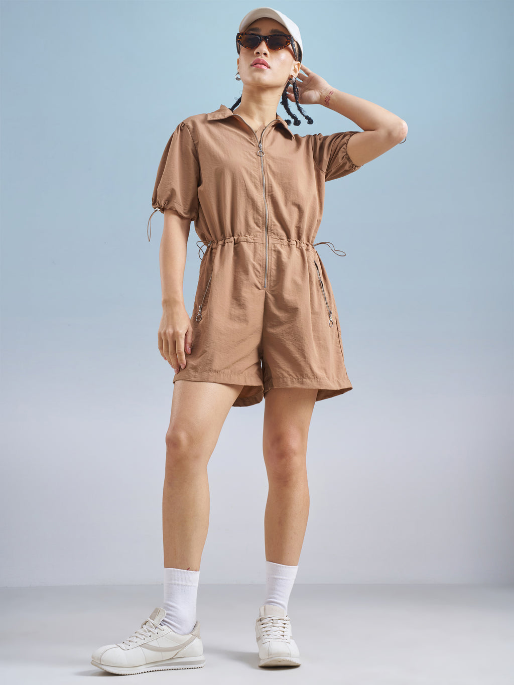 Street By Tokyo Talkies Women Brown Solid Jumpsuit - Brown - Image 2