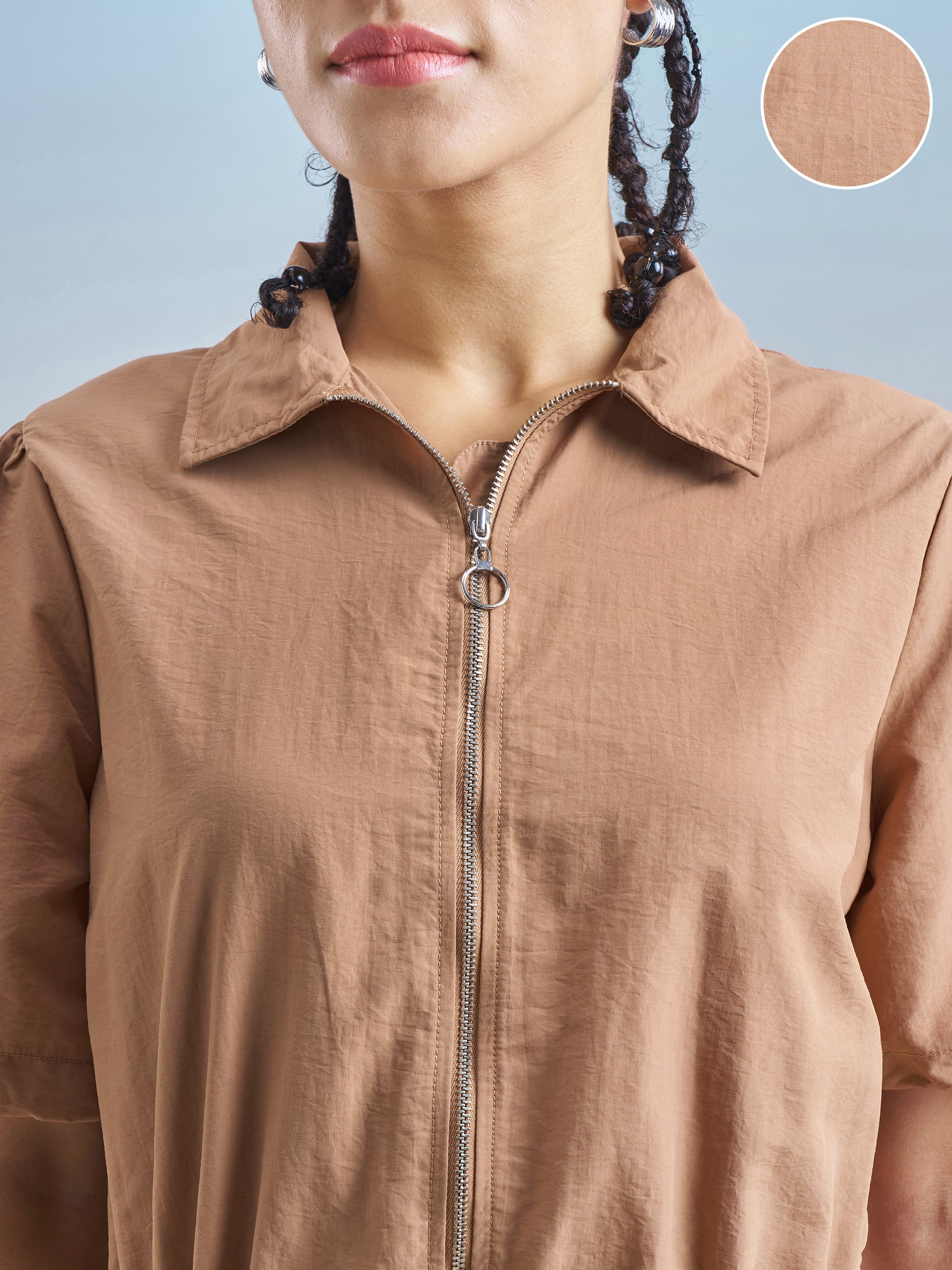 Street By Tokyo Talkies Women Brown Solid Jumpsuit - Brown - Image 5