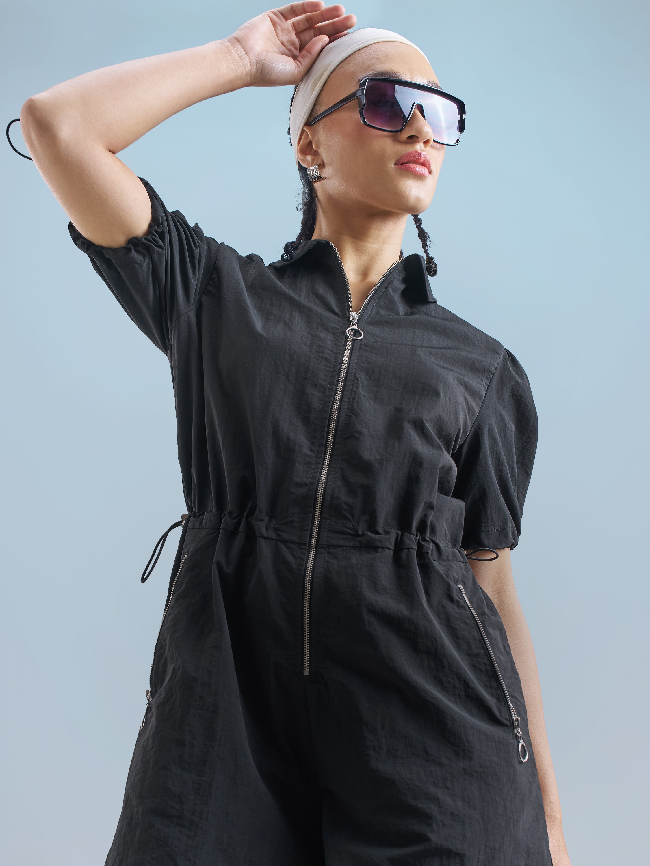 Street By Tokyo Talkies Women Black Solid Jumpsuit - Black - Image 1