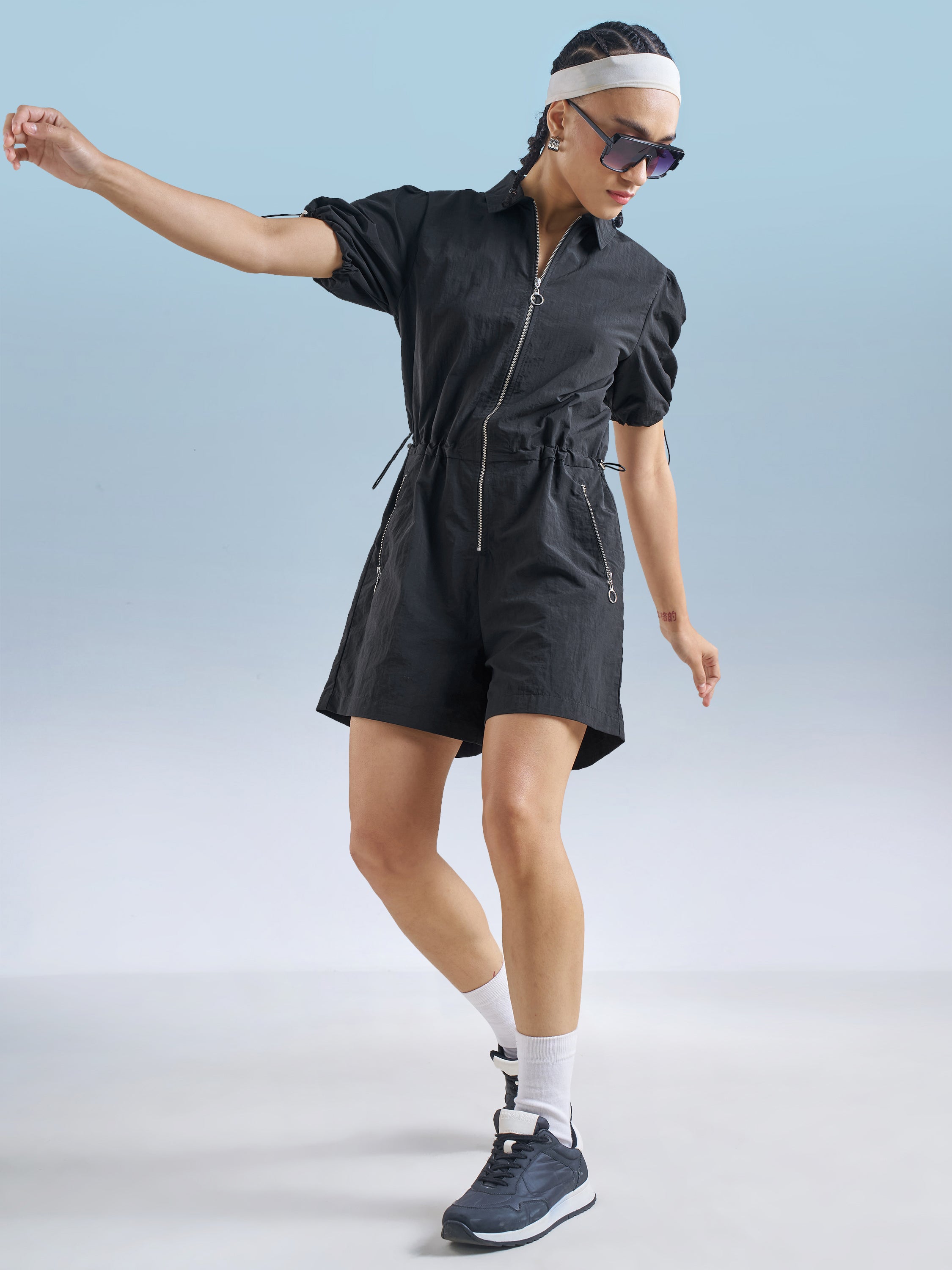 Street By Tokyo Talkies Women Black Solid Jumpsuit - Black - Image 2