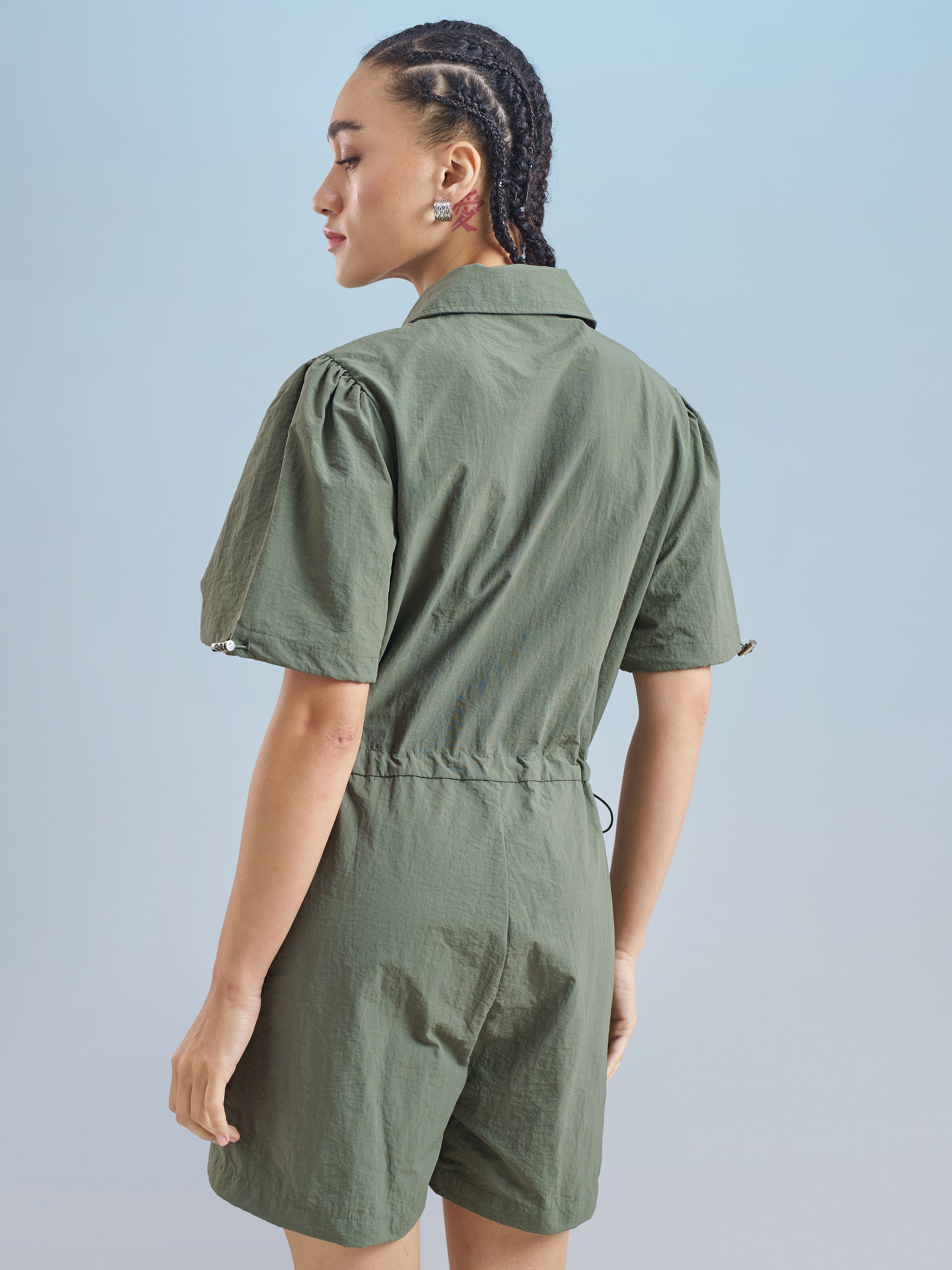 Street By Tokyo Talkies Women Green Solid Jumpsuit - Green - Image 3