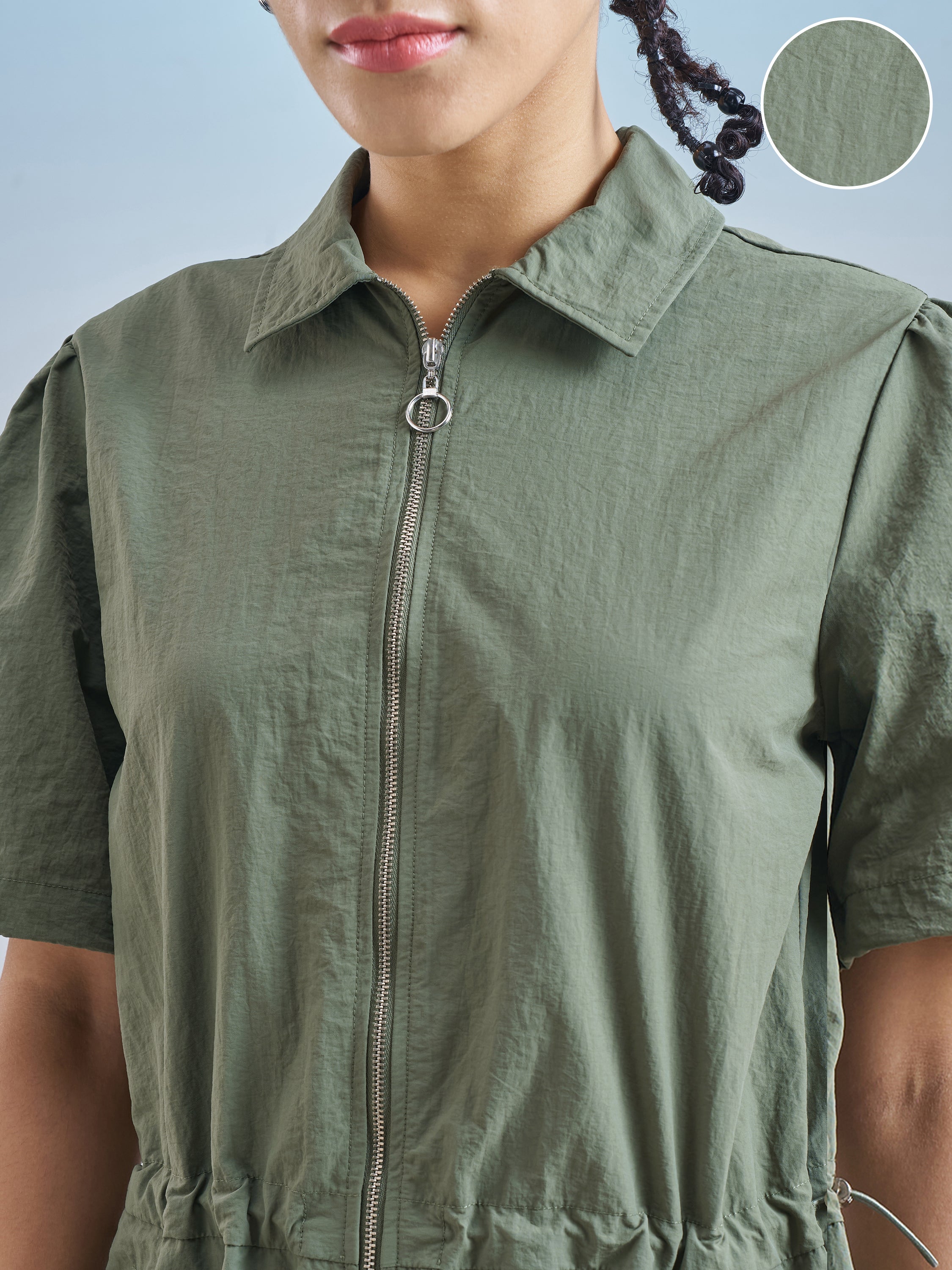 Street By Tokyo Talkies Women Green Solid Jumpsuit - Green - Image 5