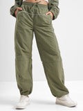Street By Tokyo Talkies Women Green Solid Straight Fit Regular - Green - Image 1