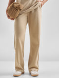Street By Tokyo Talkies Women Beige Solid Regular Fit Trouser - Beige - Image 1