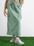 Street By Tokyo Talkies Women Green Midi Skirt - Green - Image 1