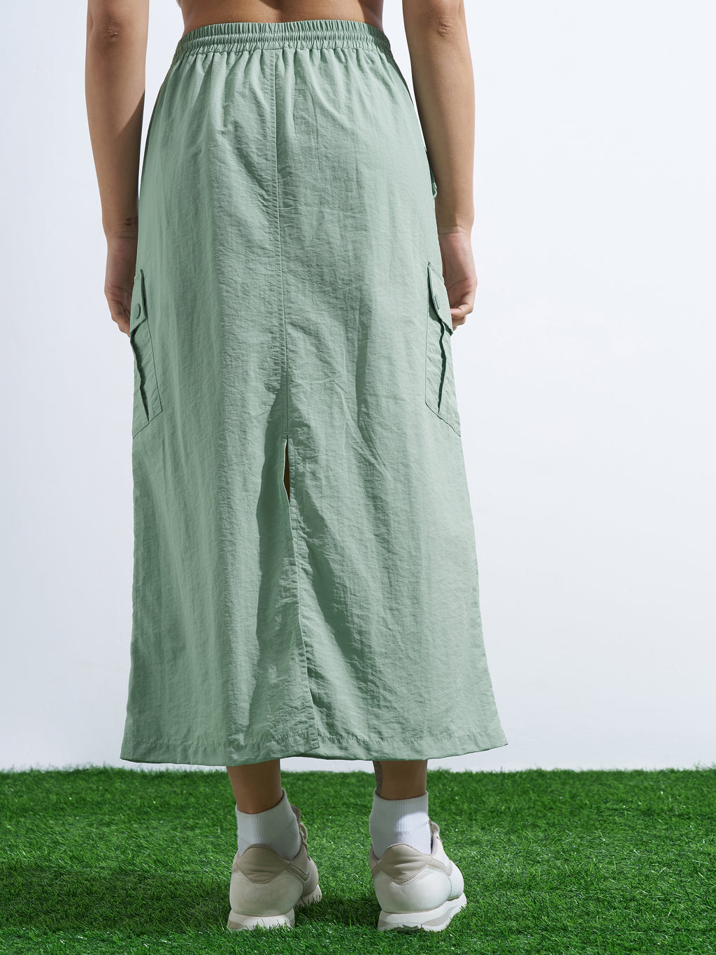 Street By Tokyo Talkies Women Green Midi Skirt - Green - Image 3