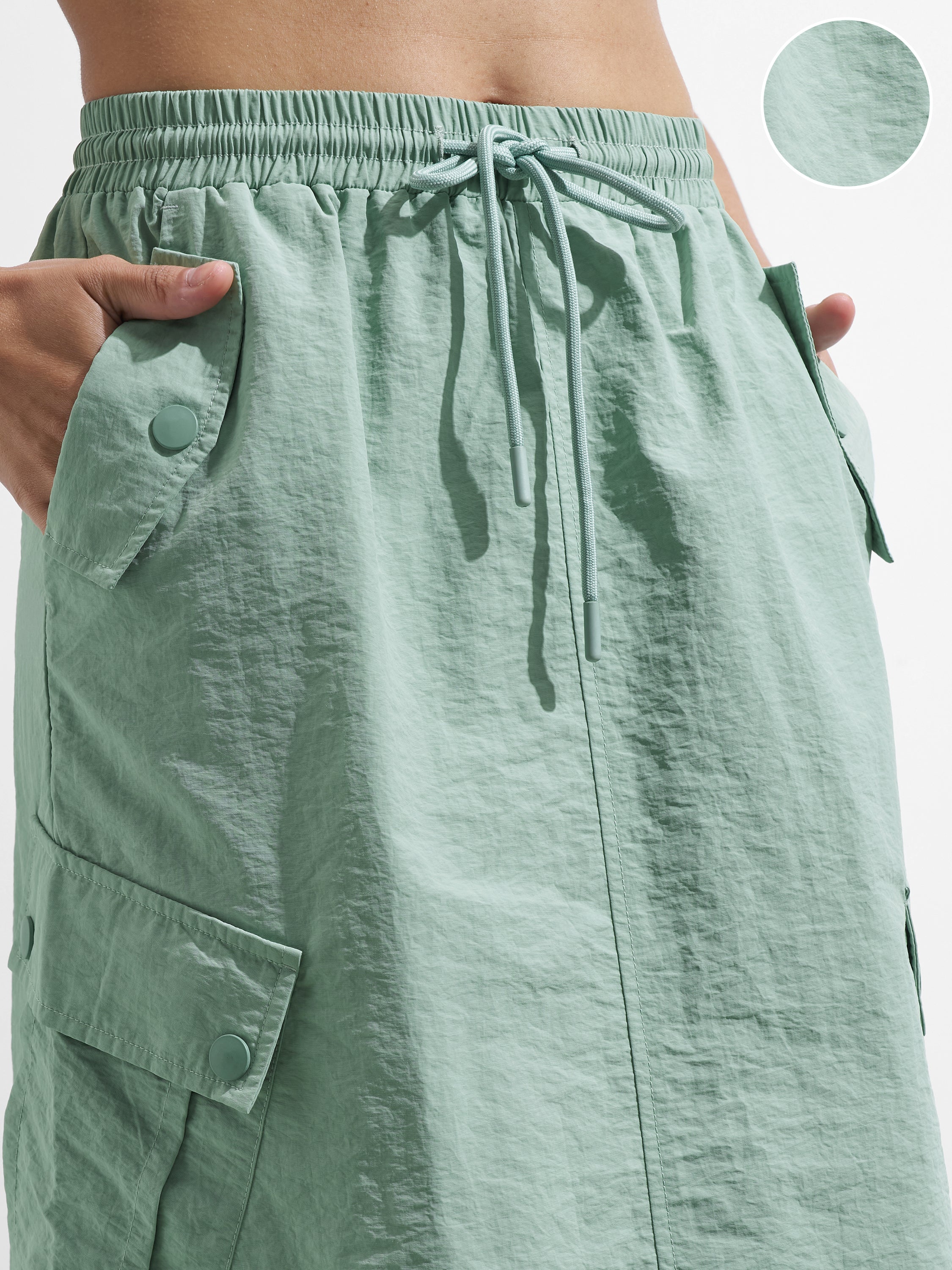 Street By Tokyo Talkies Women Green Midi Skirt - Green - Image 5