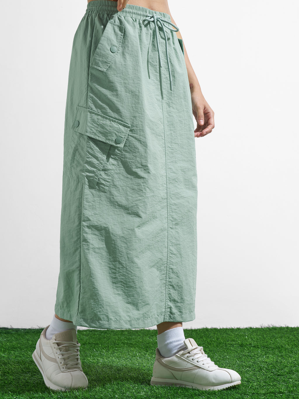 Street By Tokyo Talkies Women Green Midi Skirt - Green - Image 6