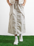 Street By Tokyo Talkies Women Beige Midi Skirt - Beige - Image 1
