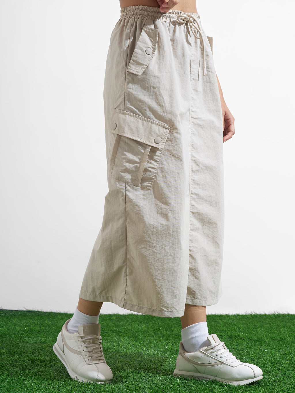 Street By Tokyo Talkies Women Beige Midi Skirt - Beige - Image 6