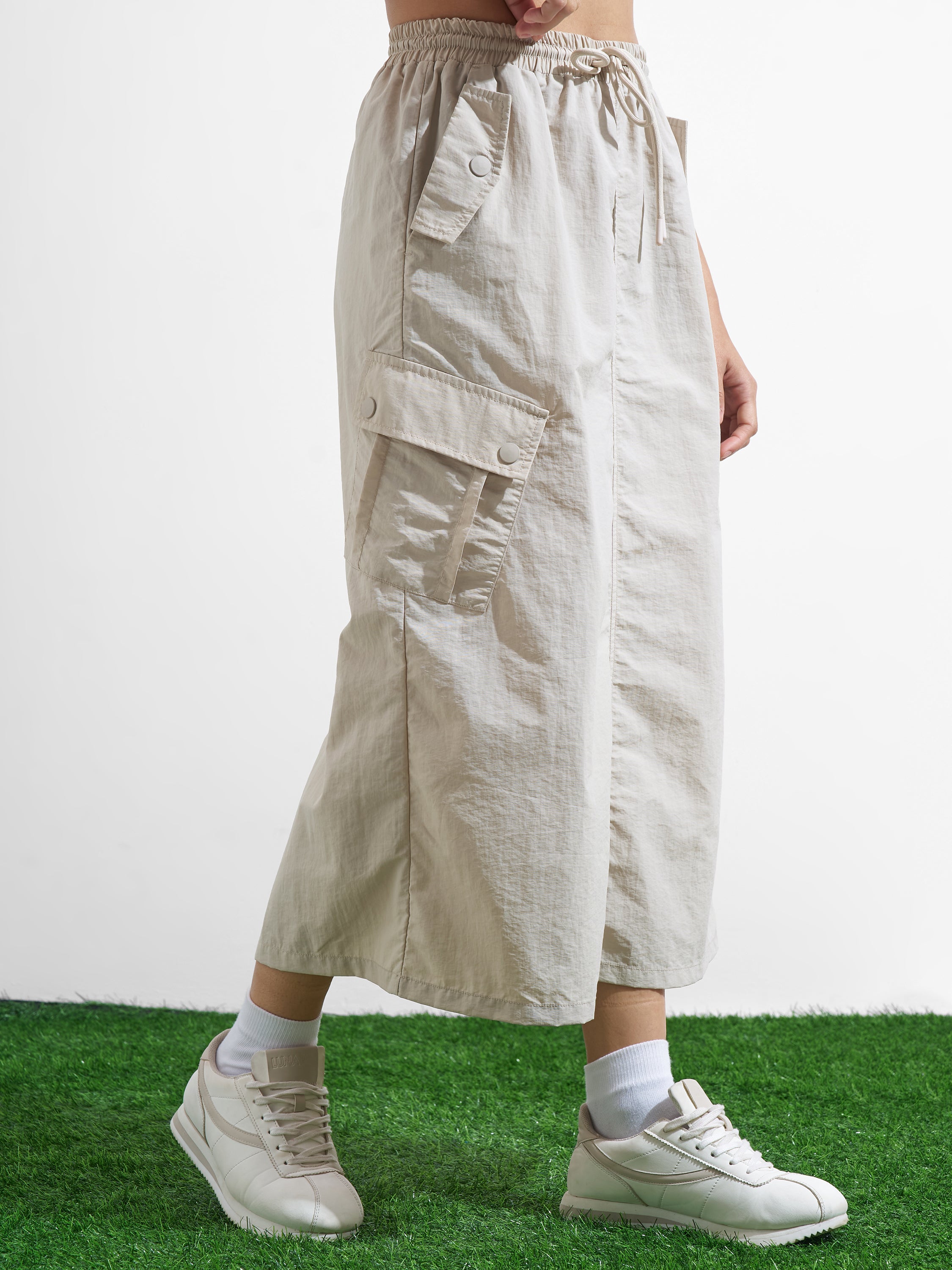 Street By Tokyo Talkies Women Beige Midi Skirt - Beige - Image 6