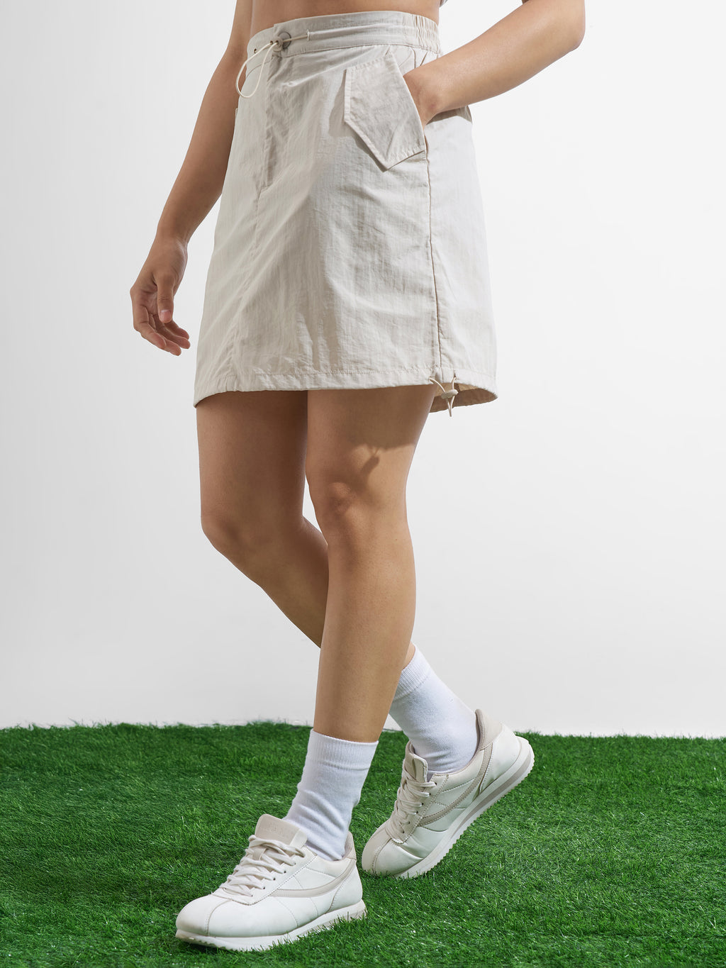 Street By Tokyo Talkies Women Beige Mini Skirt - Beige - Image 4