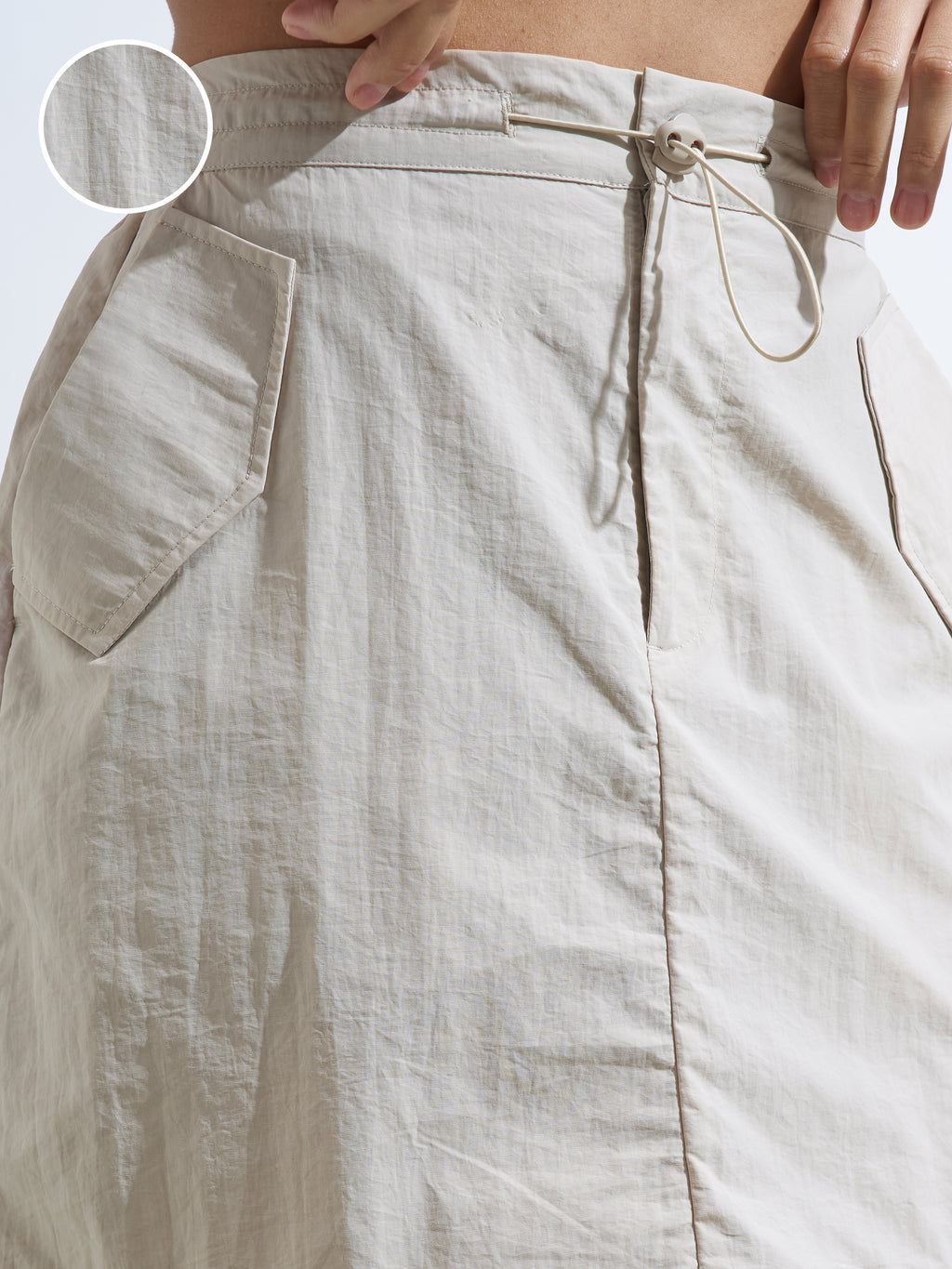 Street By Tokyo Talkies Women Beige Mini Skirt - Beige - Image 5