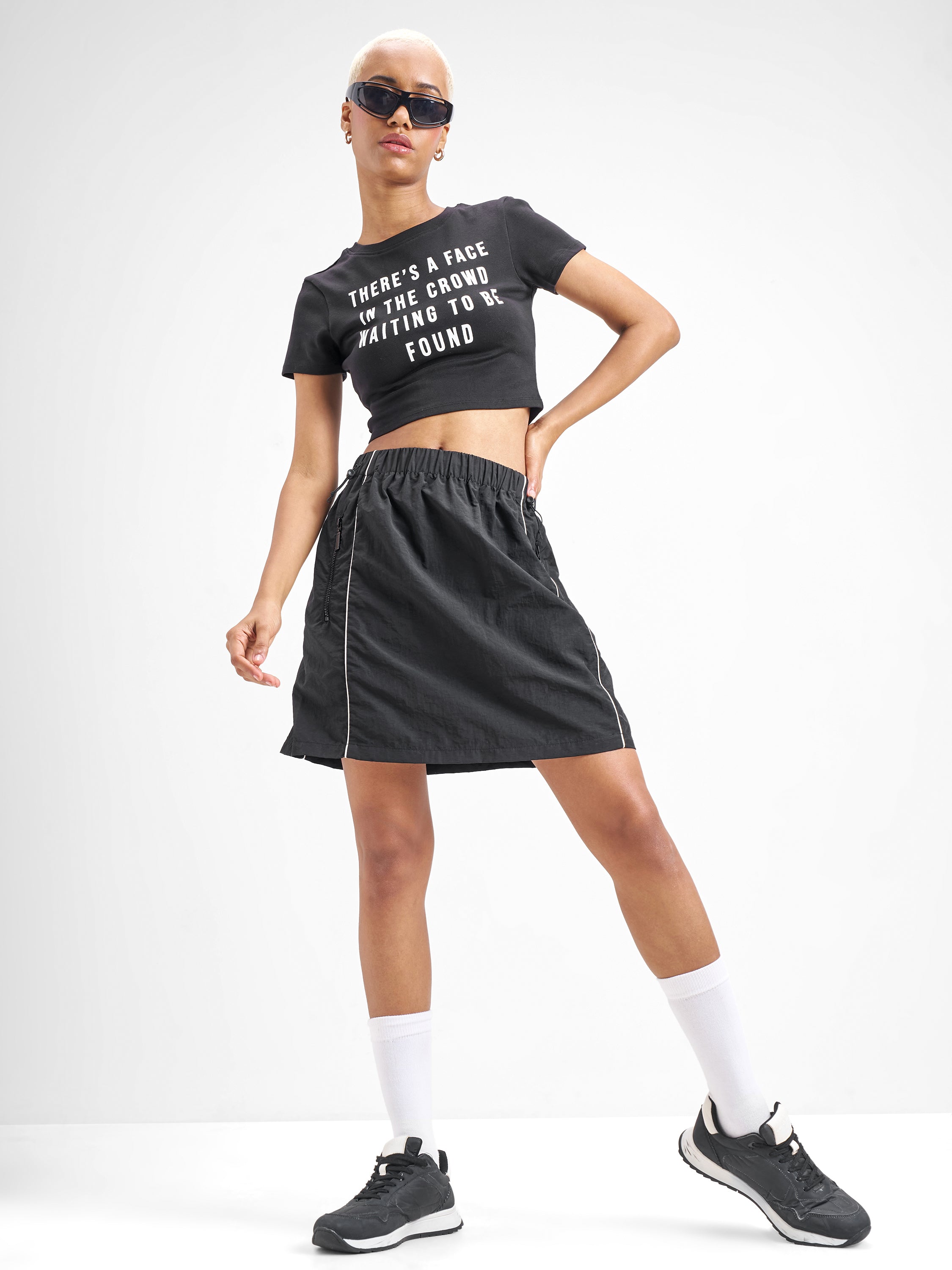 Street By Tokyo Talkies Women Black Mini Skirt - Black - Image 2