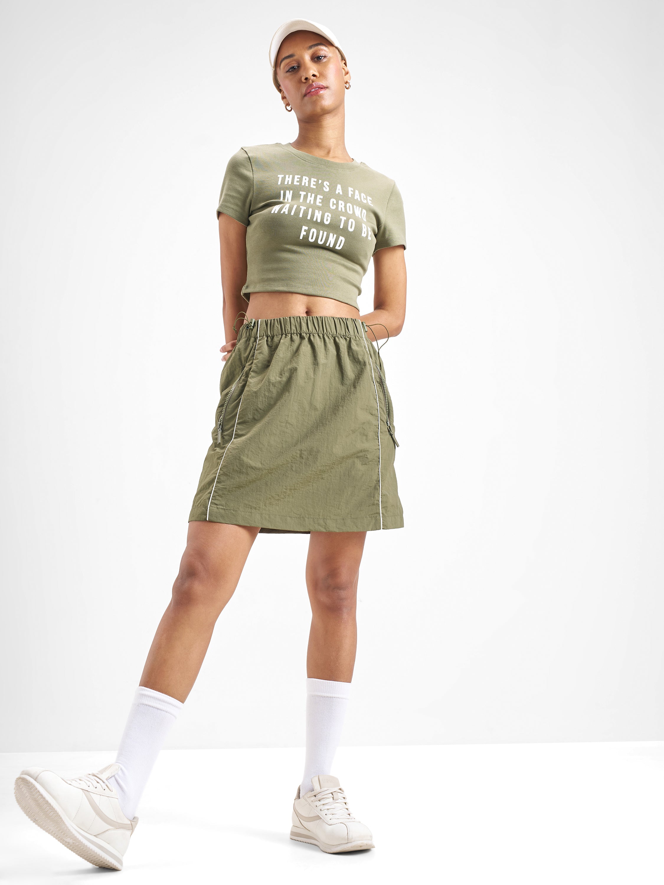 Street By Tokyo Talkies Women Green Mini Skirt - Green - Image 2