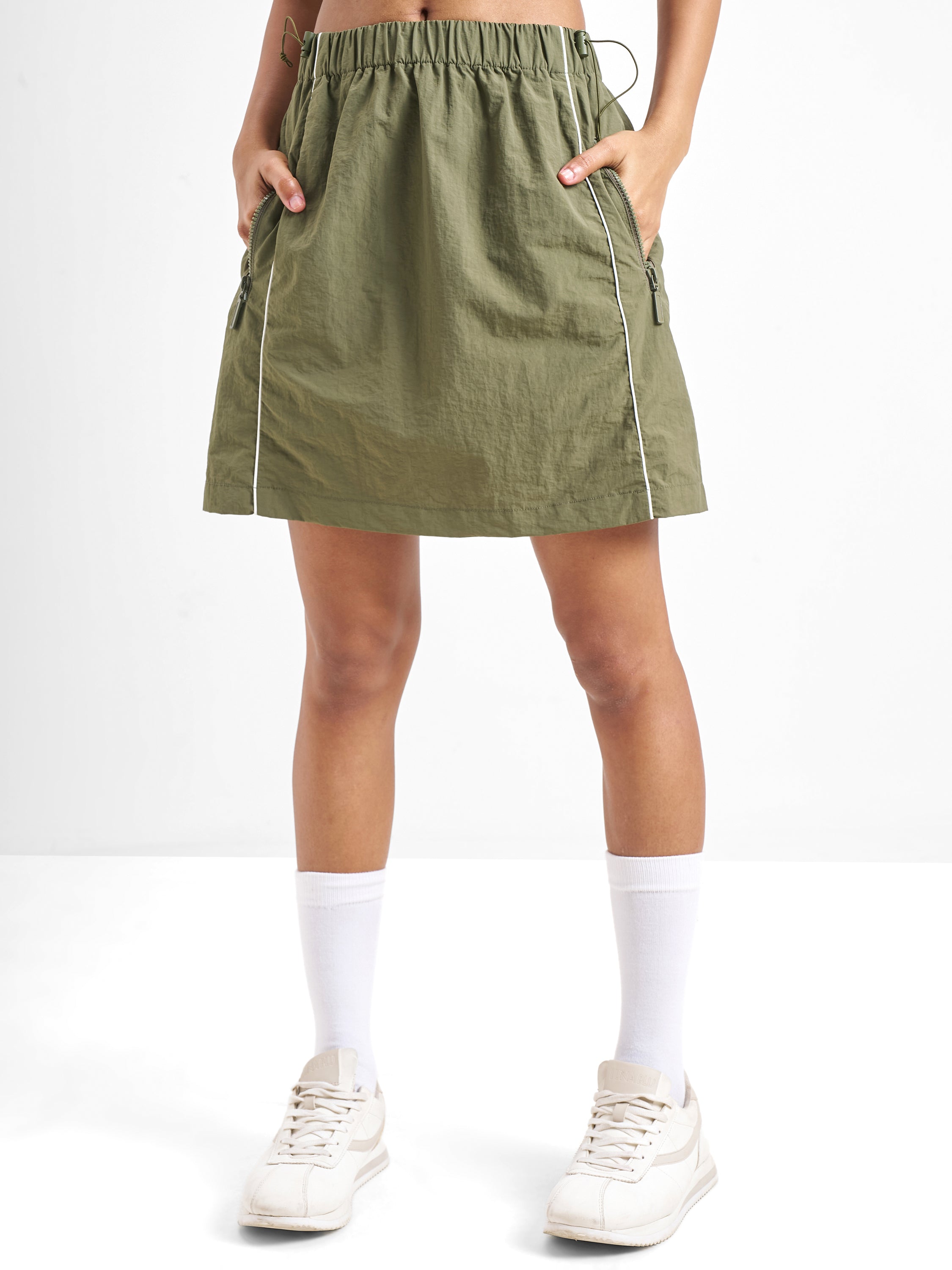 Street By Tokyo Talkies Women Green Mini Skirt - Green - Image 4