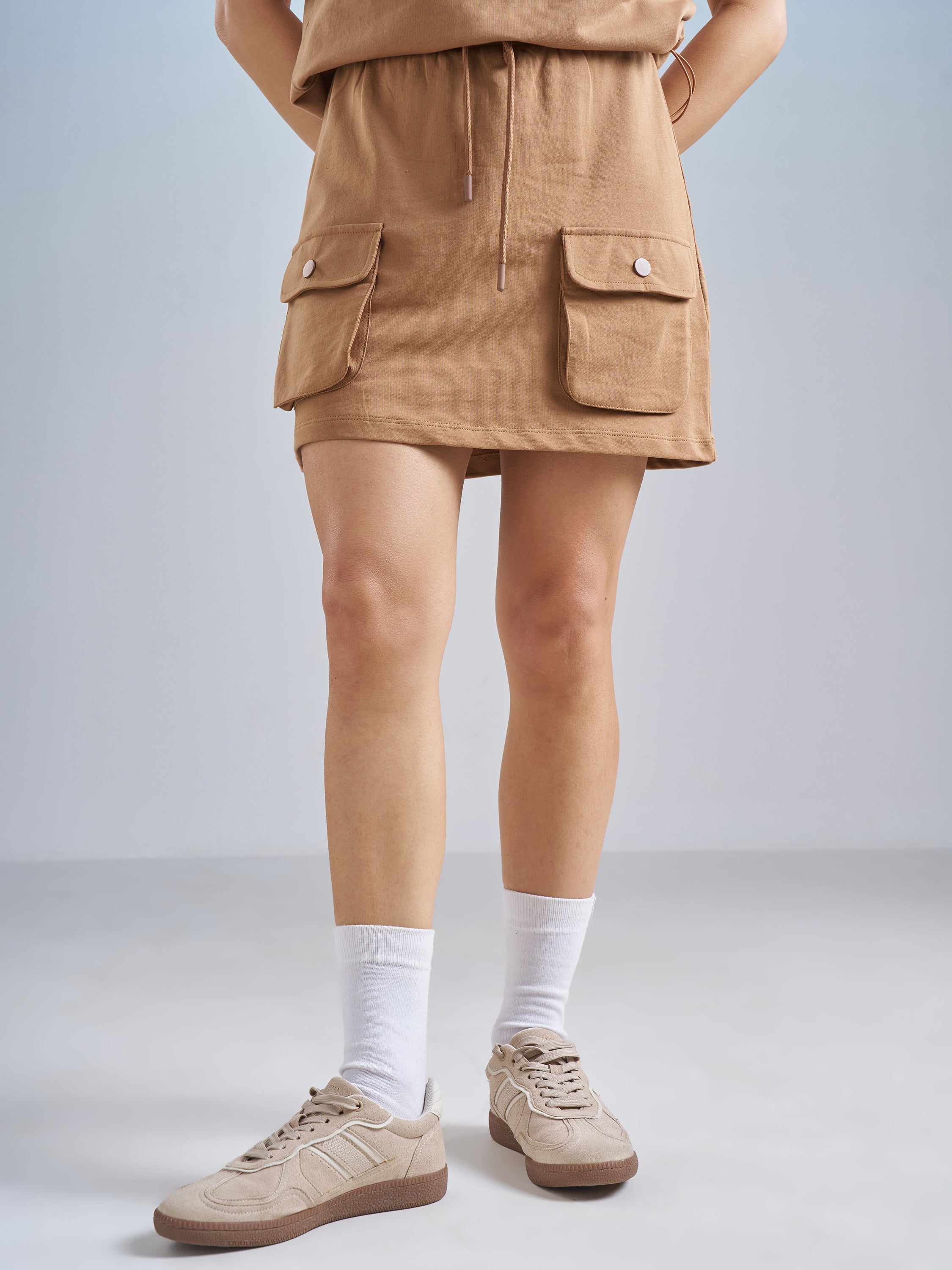 Street By Tokyo Talkies Women Brown Mini Skirt - Brown - Image 1