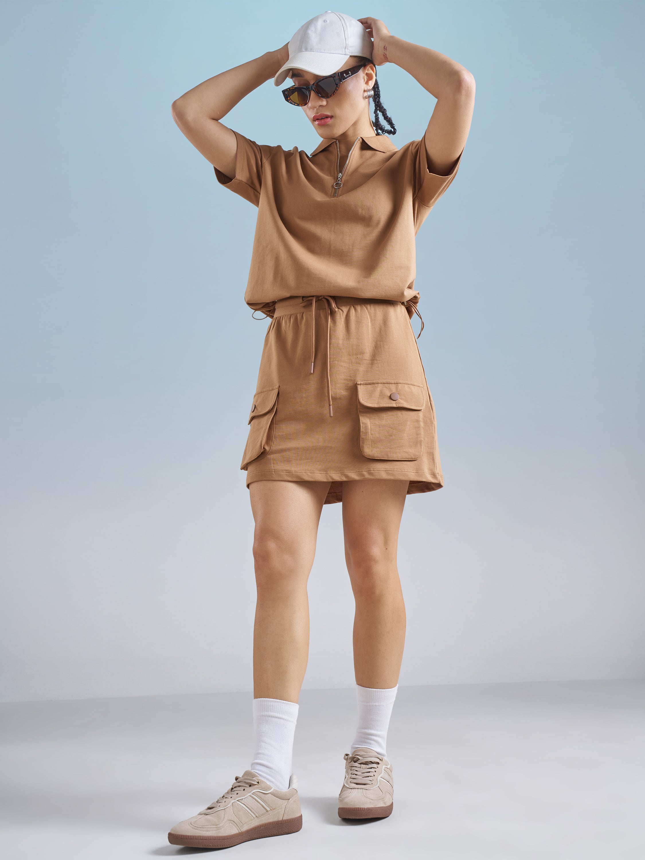 Street By Tokyo Talkies Women Brown Mini Skirt - Brown - Image 2