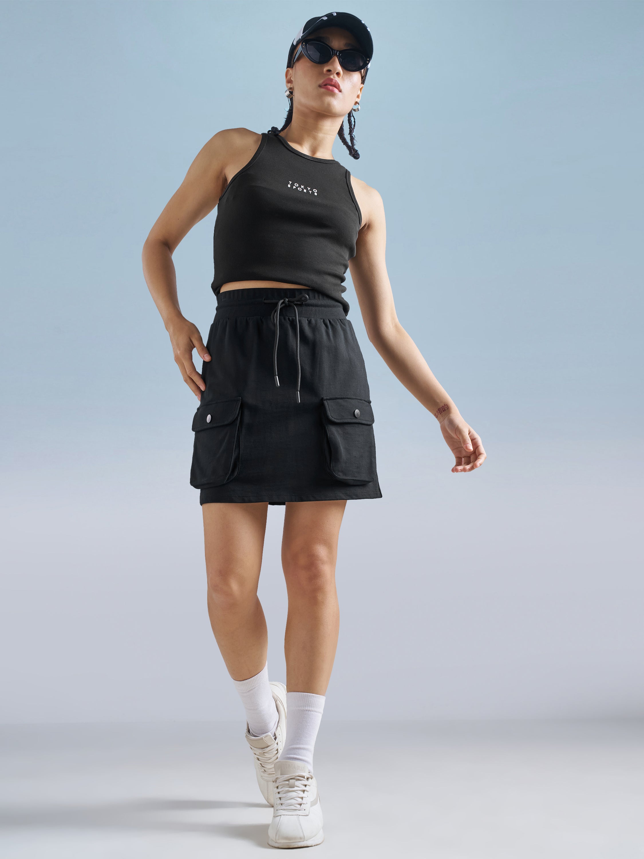 Street By Tokyo Talkies Women Black Mini Skirt - Black - Image 2