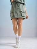 Street By Tokyo Talkies Women Olive Mini Skirt - Olive - Image 1