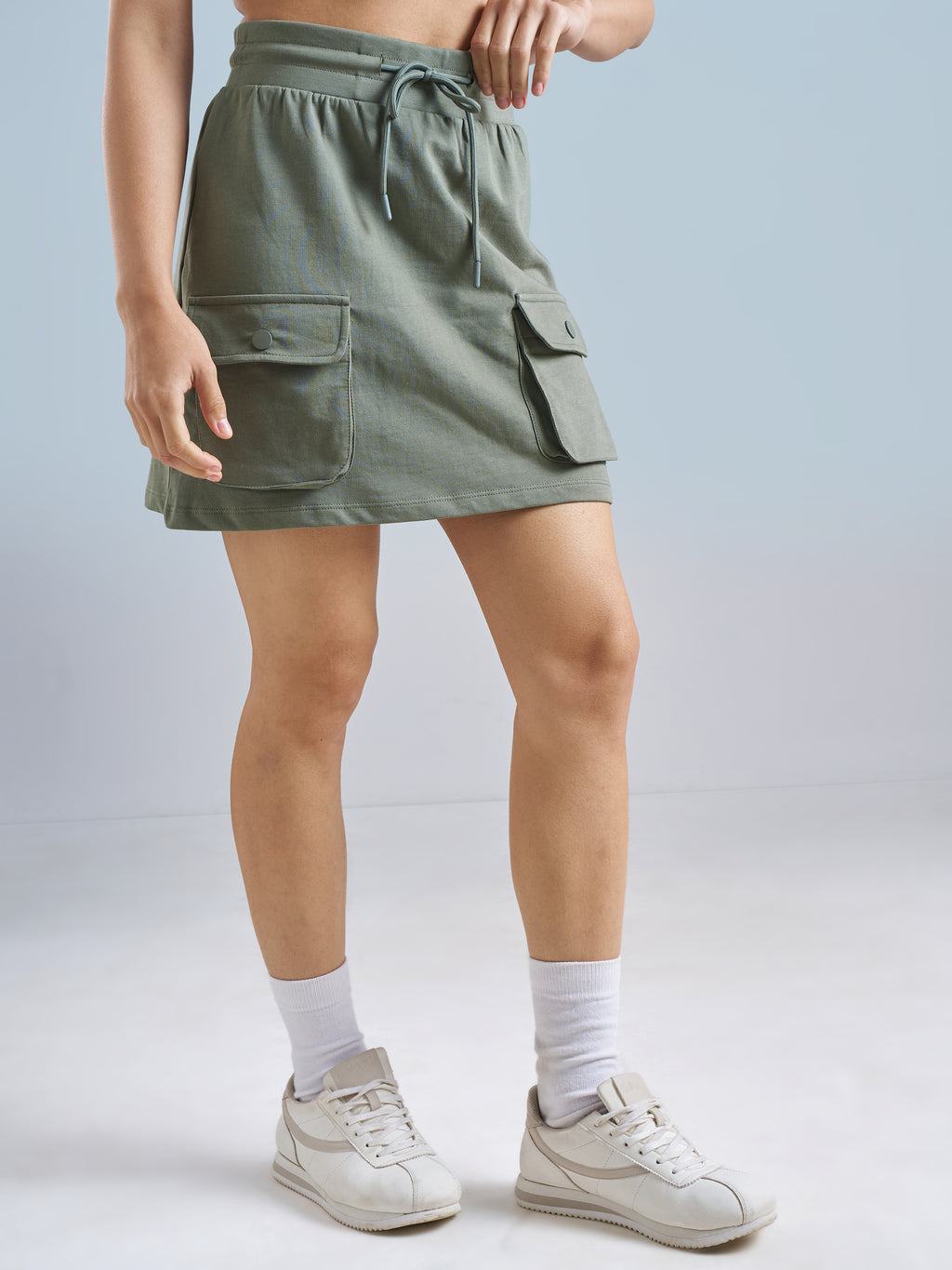 Street By Tokyo Talkies Women Olive Mini Skirt - Olive - Image 6