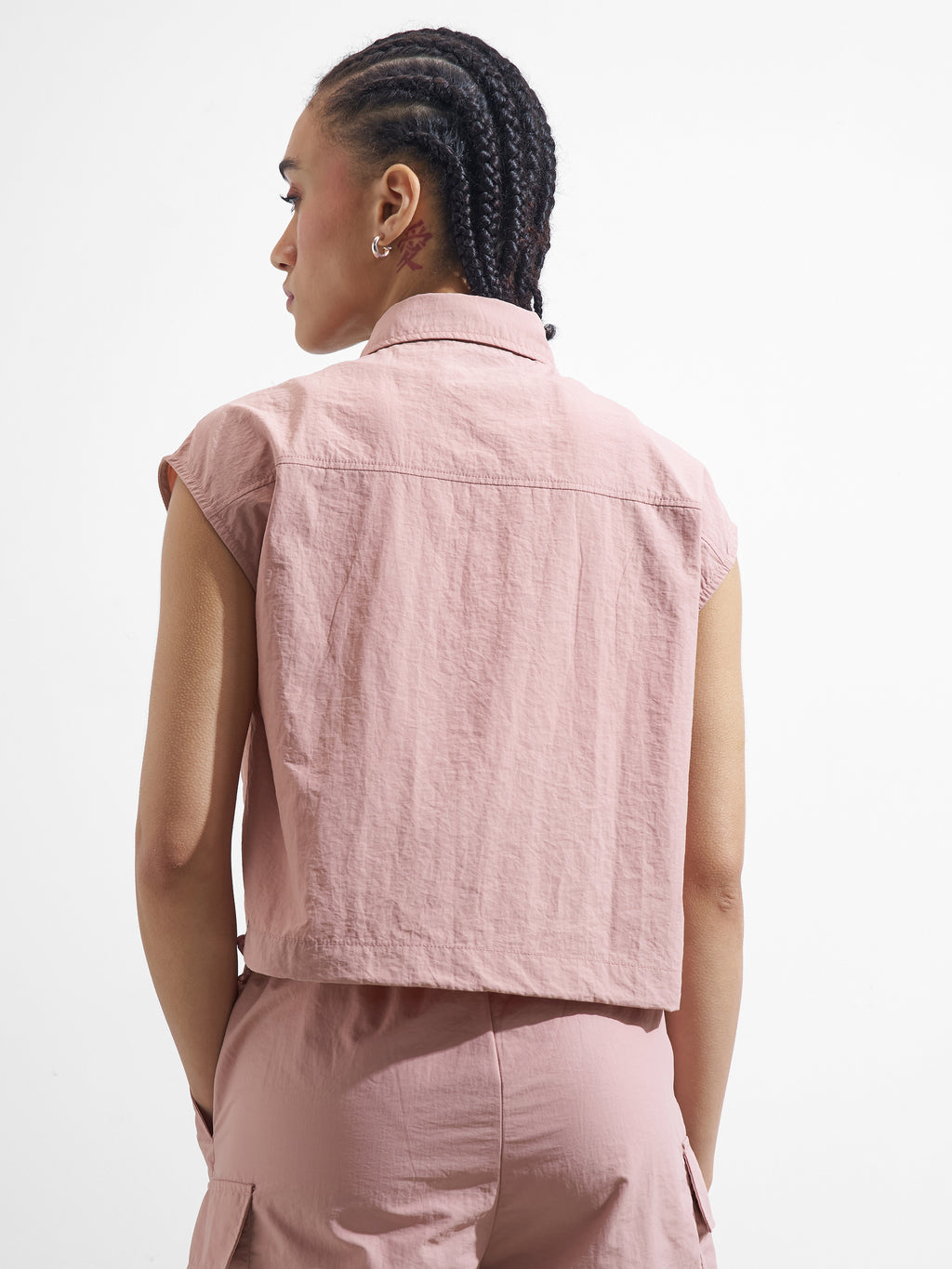 Street By Tokyo Talkies Women Pink Solid Shirt Style Top - Pink - Image 3