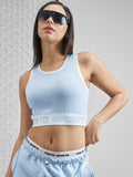 Street By Tokyo Talkies Women Blue Printed Tank Top - Blue - Image 1