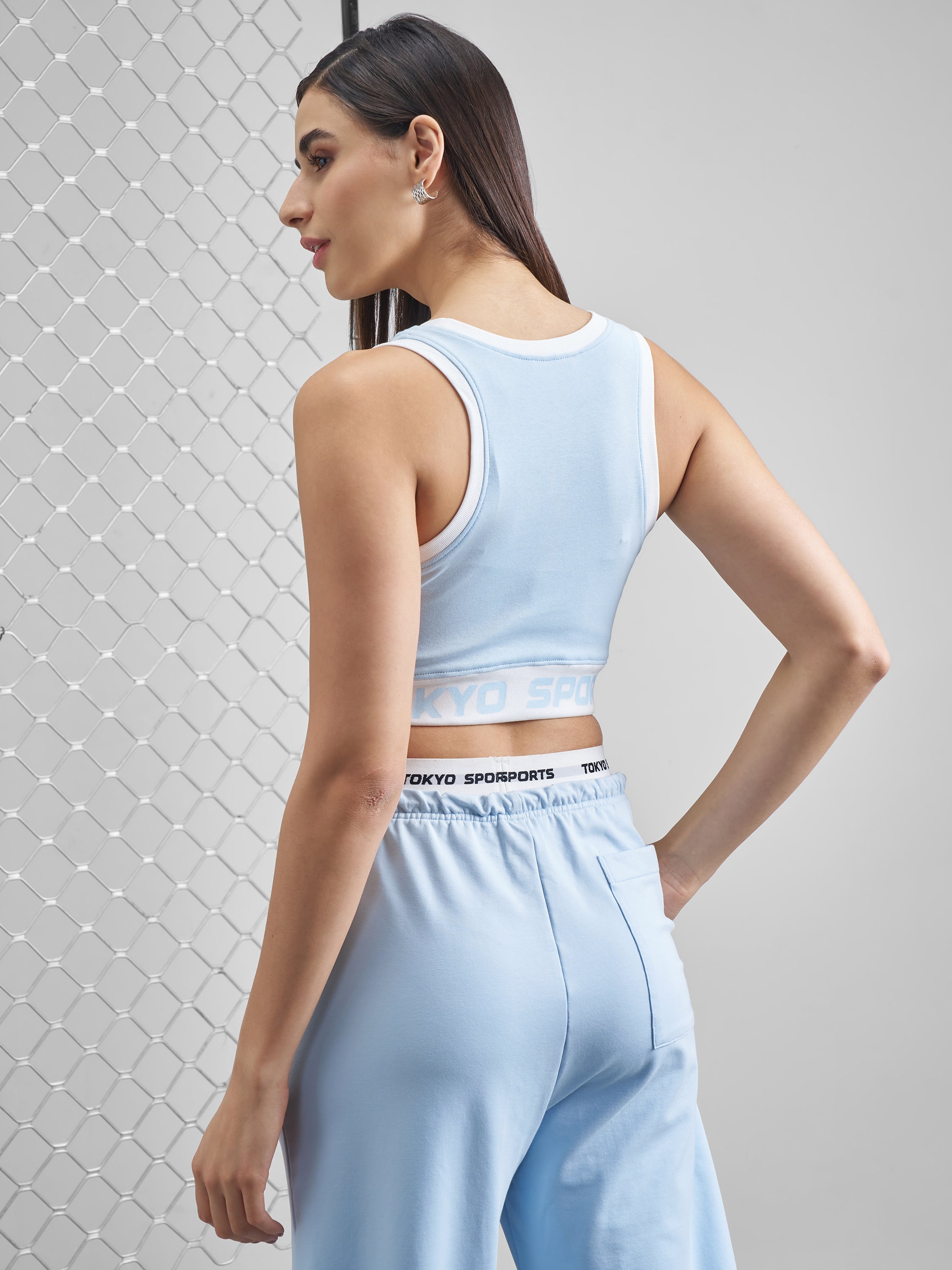 Street By Tokyo Talkies Women Blue Printed Tank Top - Blue - Image 3