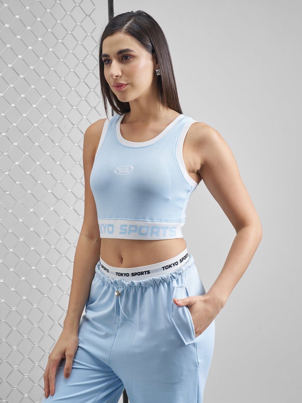 Street By Tokyo Talkies Women Blue Printed Tank Top - Blue - Image 4