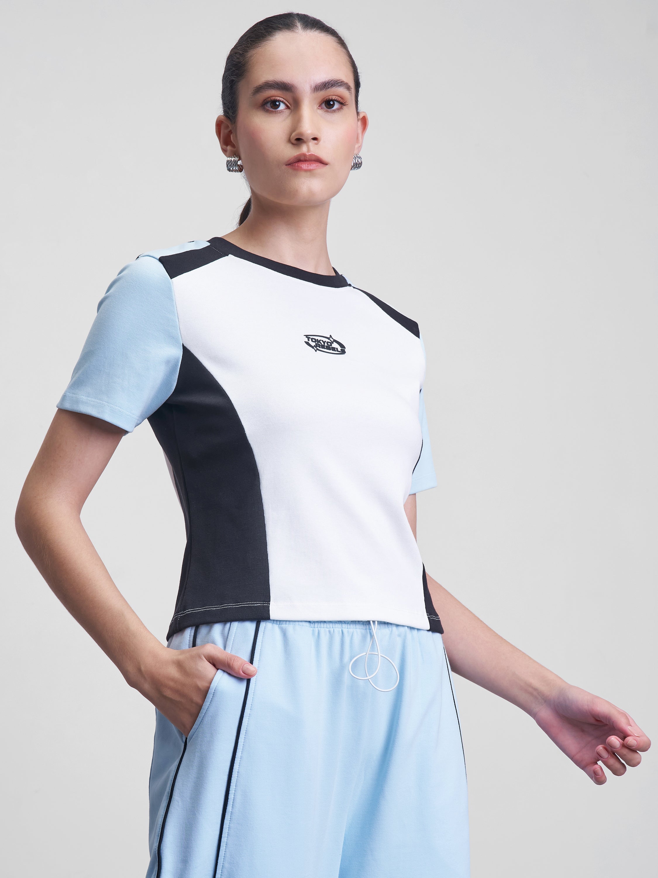 Street By Tokyo Talkies Women Multi Colourblocked Regular Top - Multi - Image 6