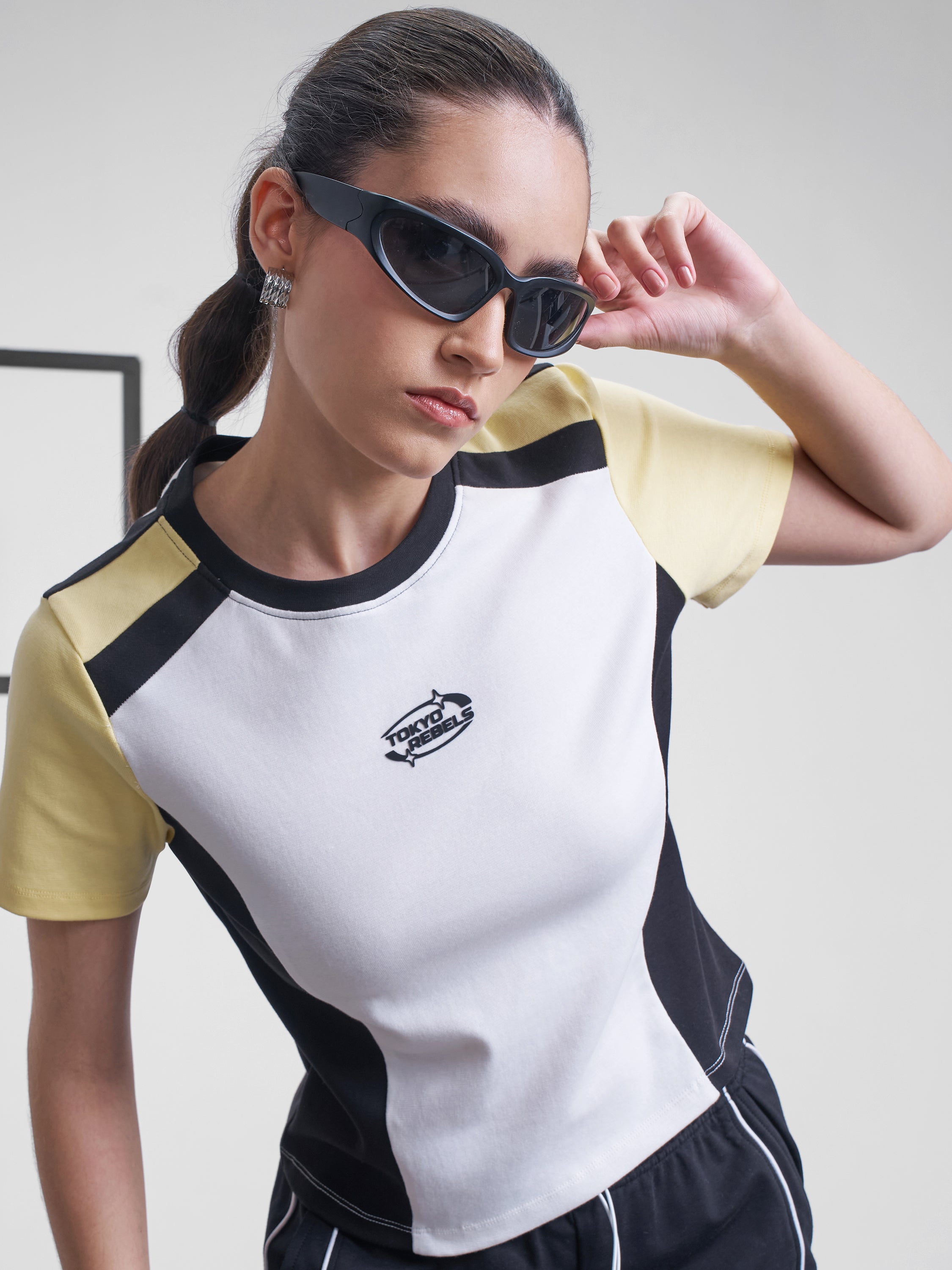 Street By Tokyo Talkies Women Multi Colourblocked Regular Top - Multi - Image 1