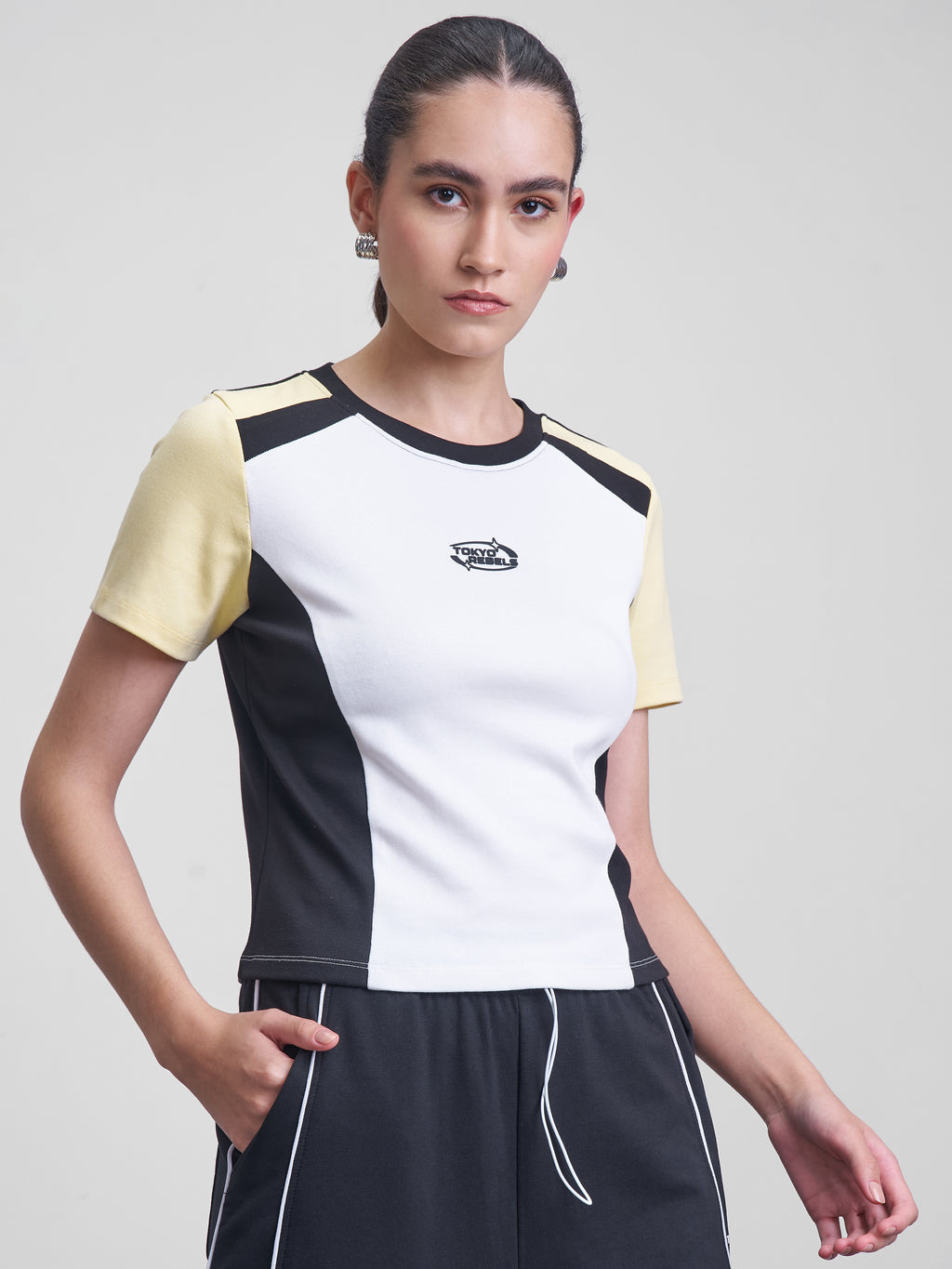 Street By Tokyo Talkies Women Multi Colourblocked Regular Top - Multi - Image 6