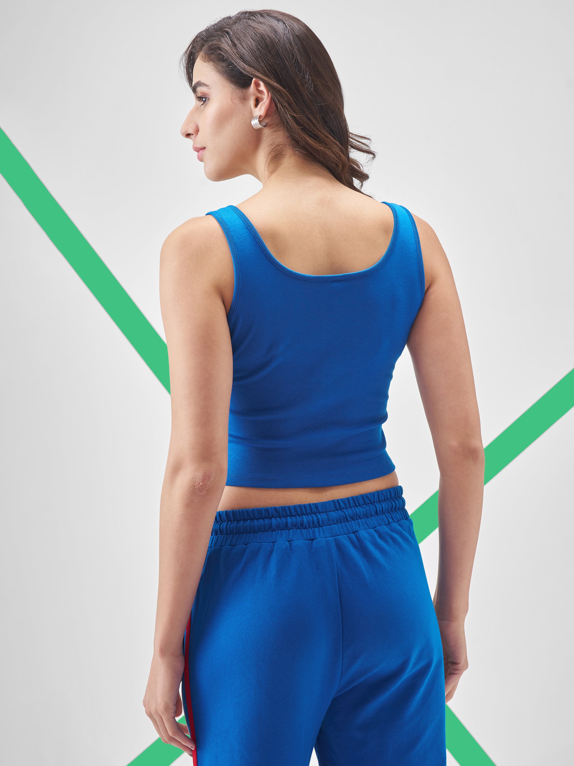 Street By Tokyo Talkies Women Blue Printed Tank Top - Blue - Image 3