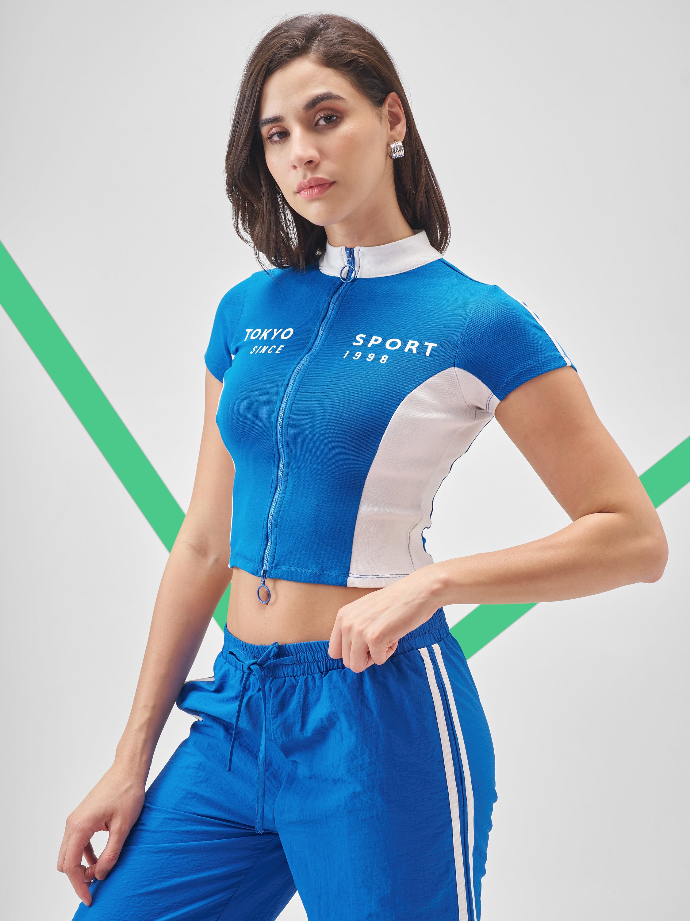 Street By Tokyo Talkies Women Blue Printed Tank Top - Blue - Image 4