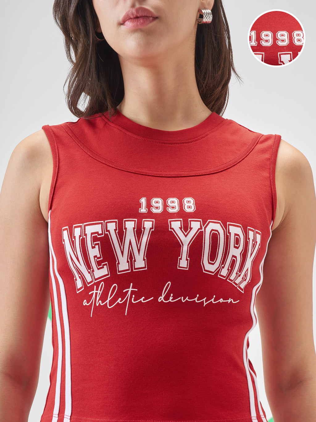 Street By Tokyo Talkies Women Red Printed Tank Top - Red - Image 5
