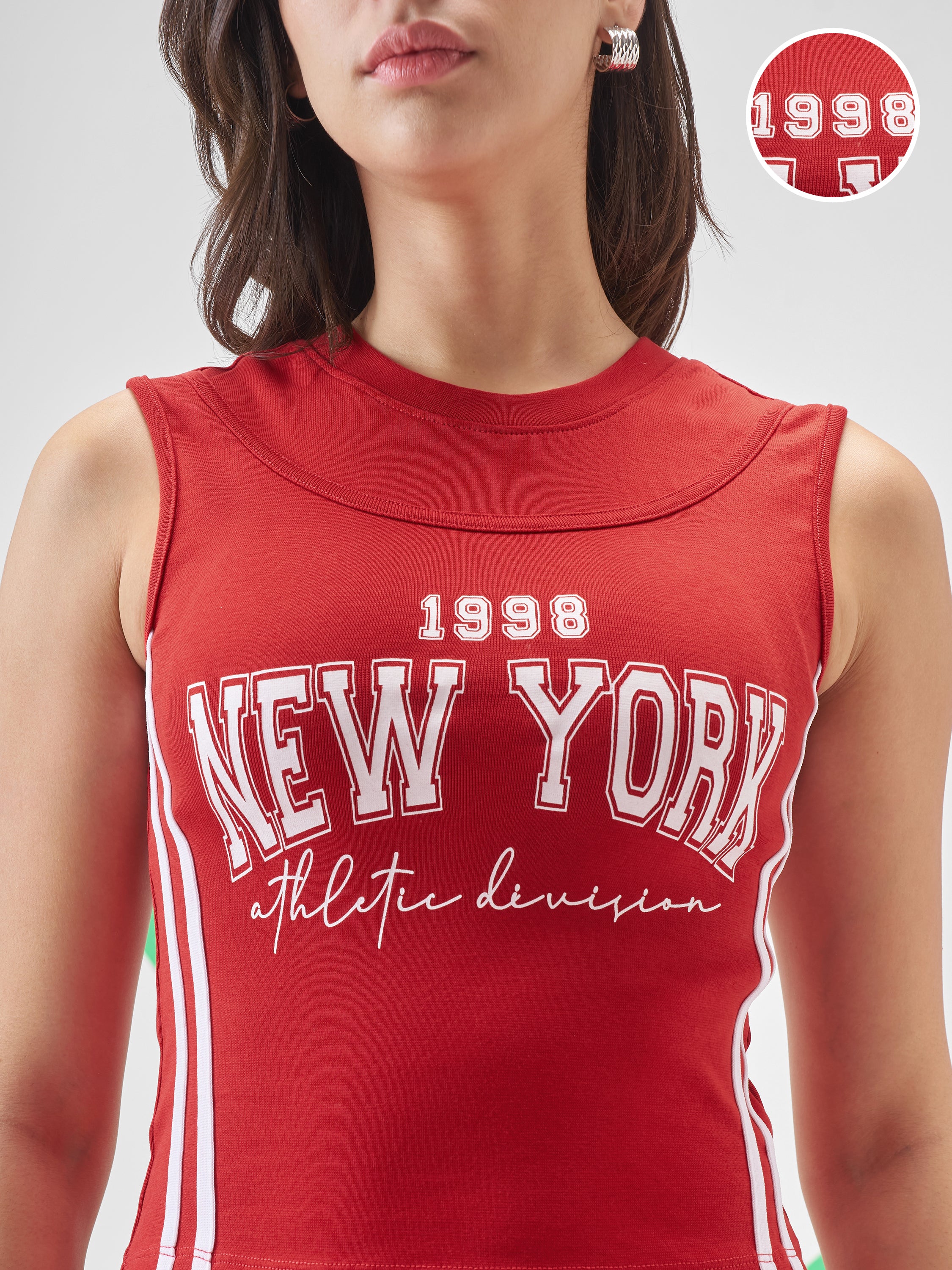 Street By Tokyo Talkies Women Red Printed Tank Top - Red - Image 5
