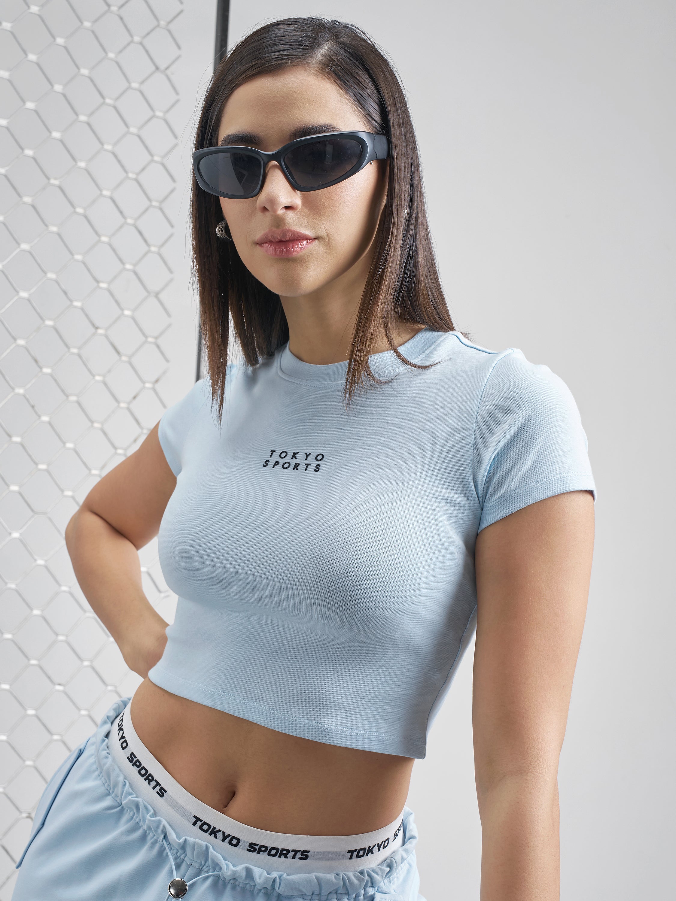 Street By Tokyo Talkies Women Blue Solid Regular Top - Blue - Image 1