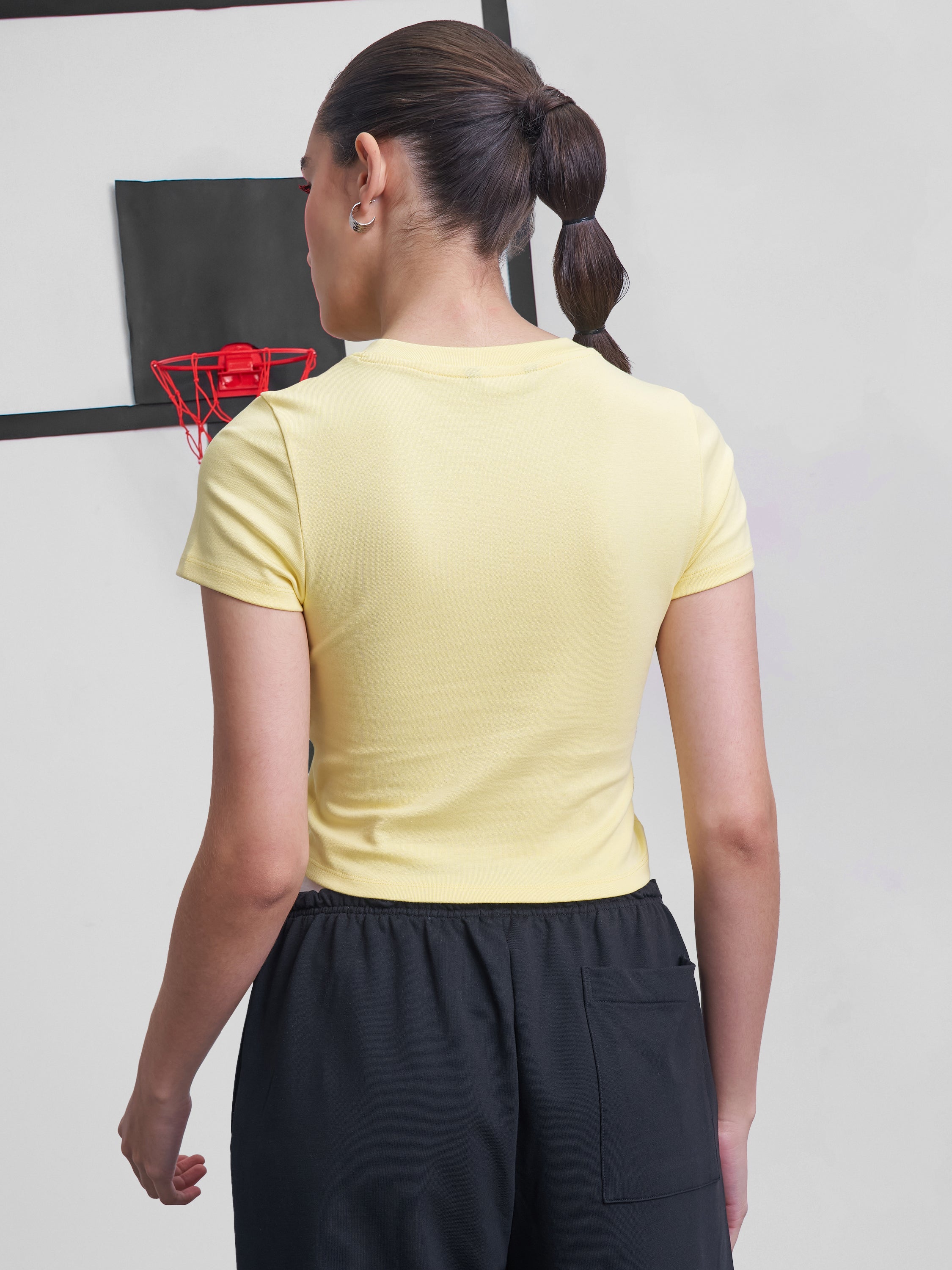 Street By Tokyo Talkies Women Yellow Solid Regular Top - Yellow - Image 3