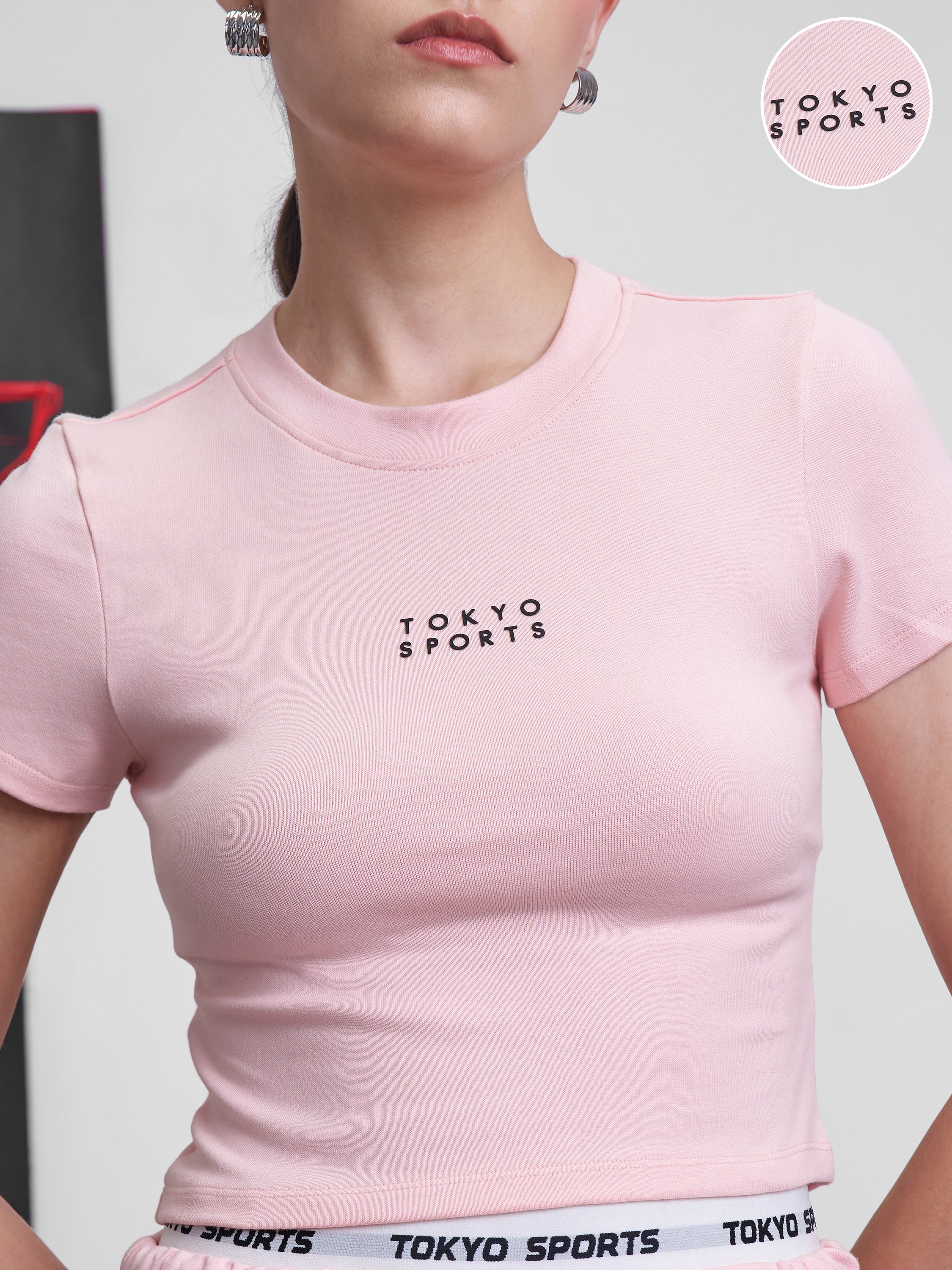 Street By Tokyo Talkies Women Pink Solid Regular Top - Pink - Image 5