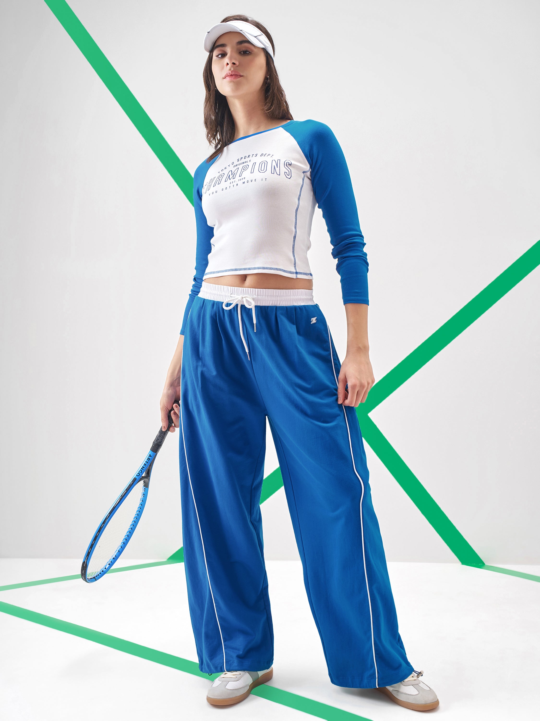 Street By Tokyo Talkies Women Blue Printed Tank Top - Blue - Image 2