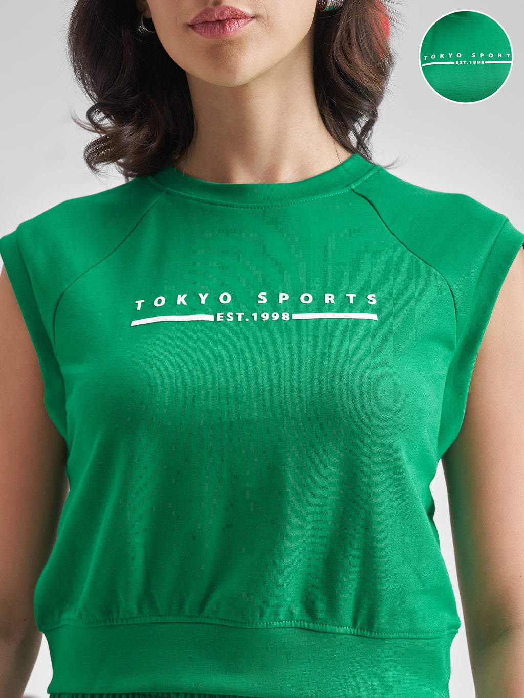 Street By Tokyo Talkies Women Green Printed Tank Top - Green - Image 5